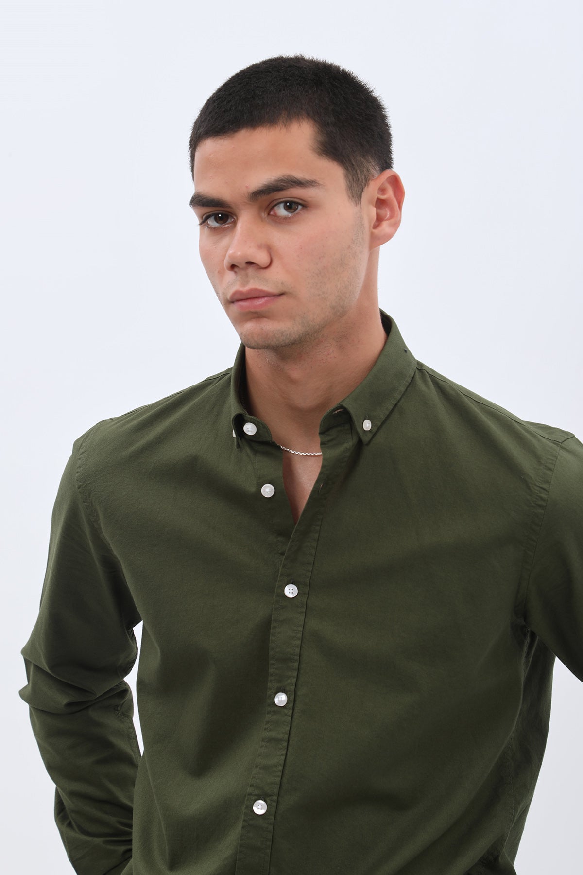 SHIRTSPRO Oxford Regular Fit Shirt - Button-Down Collar - Rifli Green