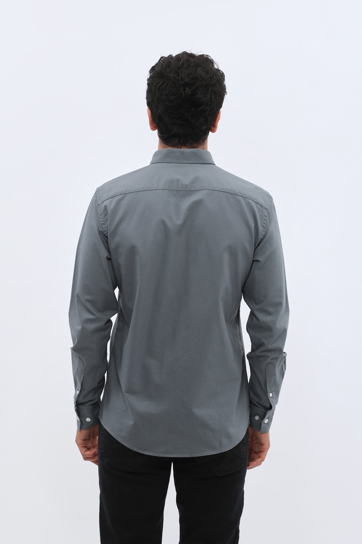 SHIRTSPRO Oxford Regular Fit Shirt - Button-Down Collar - Smoke