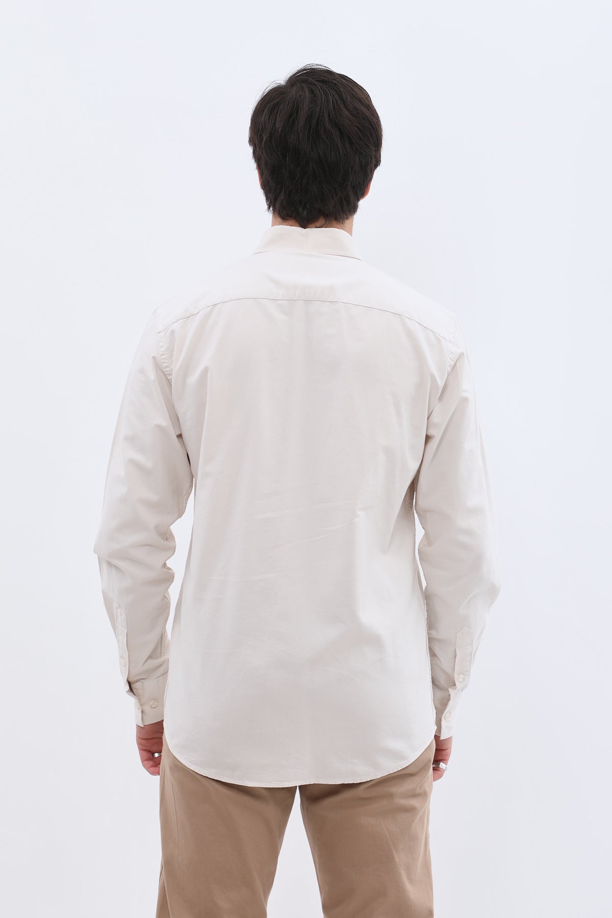 SHIRTSPRO Oxford Regular Fit Shirt - Button-Down Collar - Beige