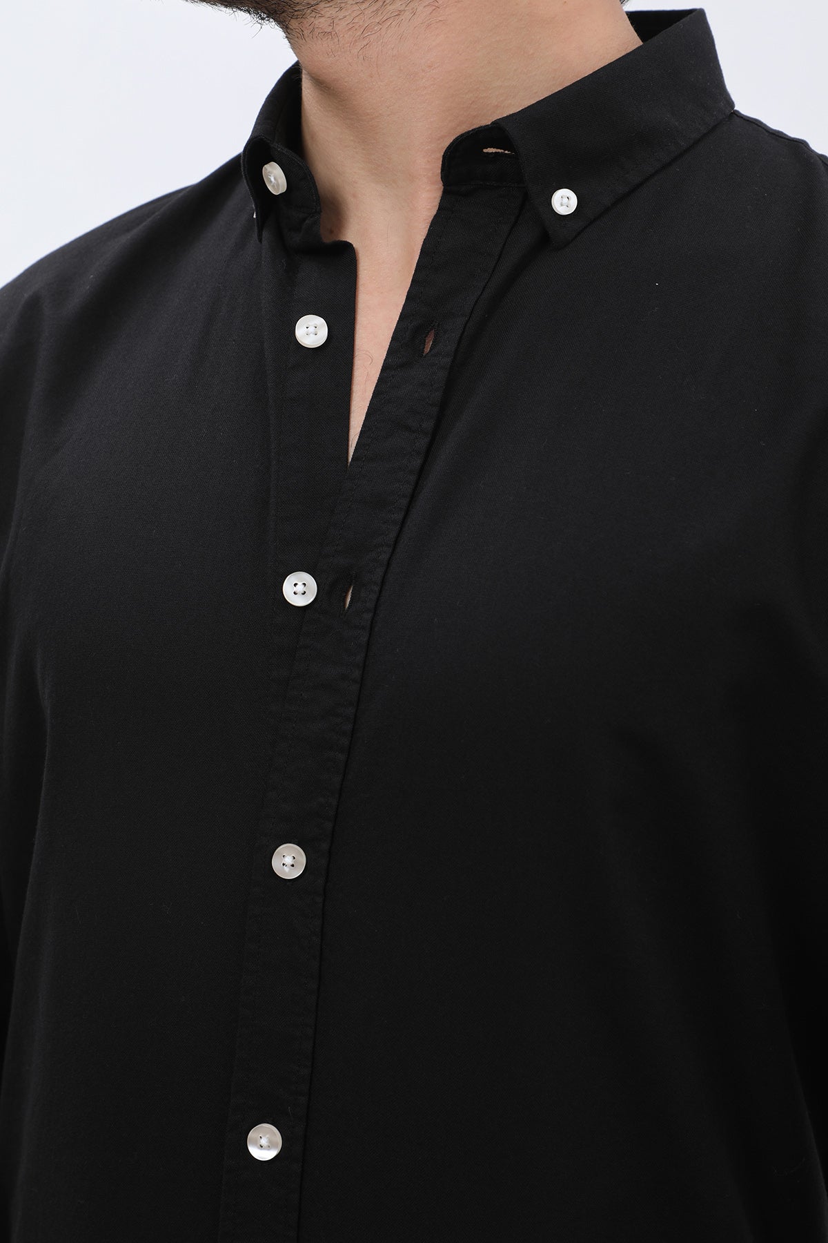 SHIRTSPRO Oxford Regular Fit Shirt - Button-Down Collar - Black