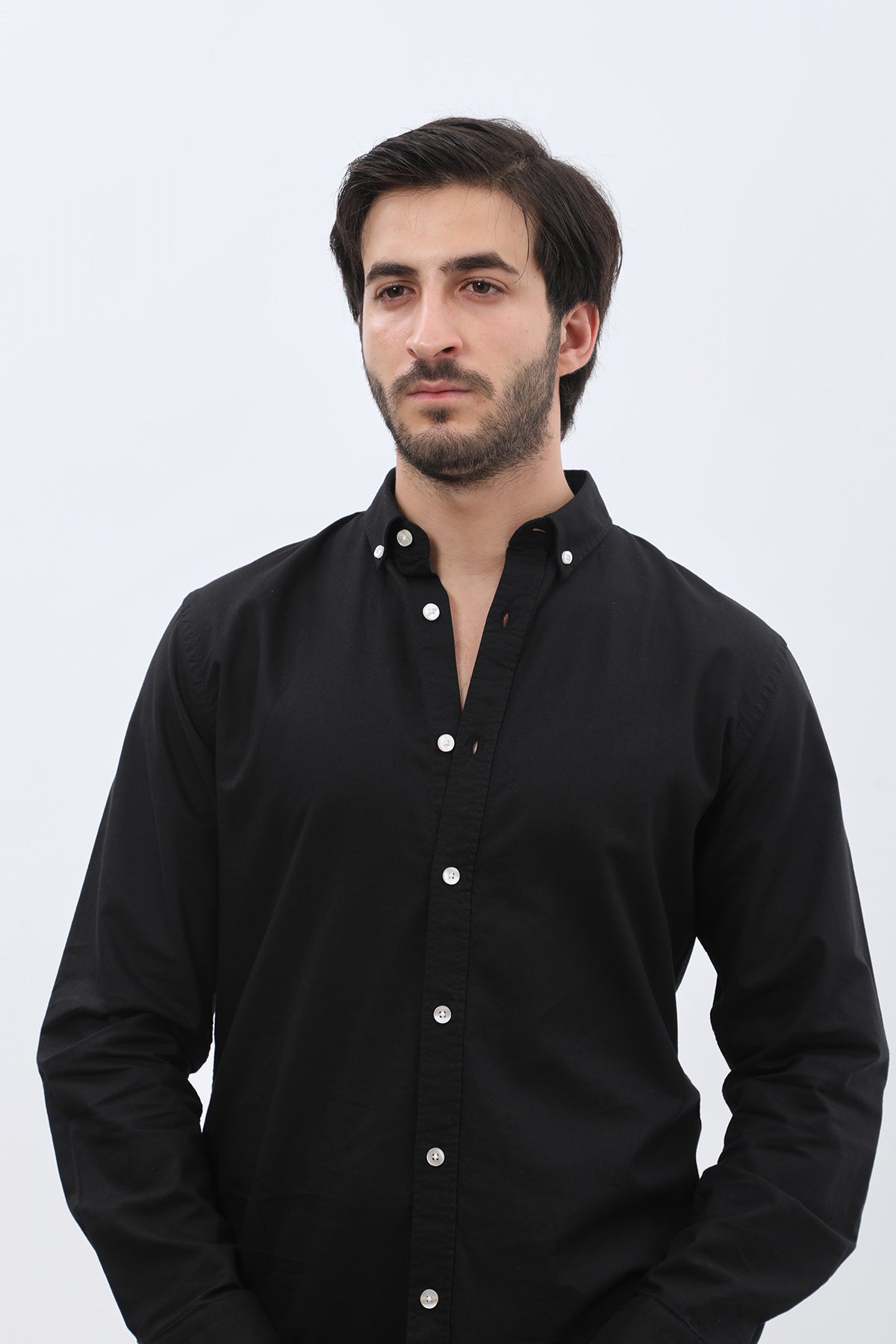 SHIRTSPRO Oxford Regular Fit Shirt - Button-Down Collar - Black
