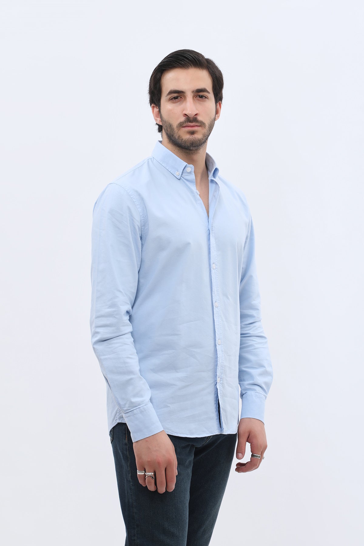 SHIRTSPRO Oxford Regular Fit Shirt - Button-Down Collar - Blue