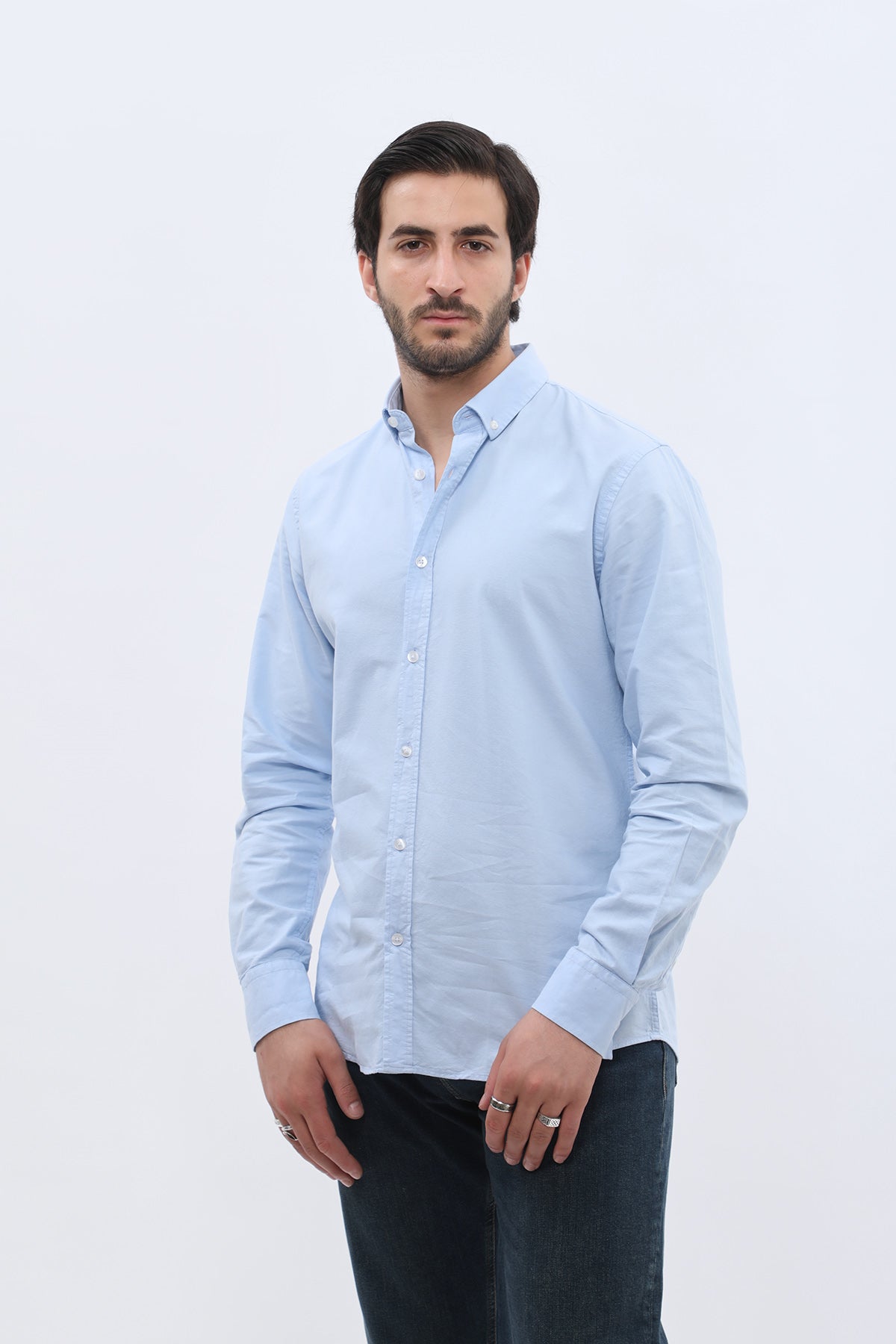 SHIRTSPRO Oxford Regular Fit Shirt - Button-Down Collar - Blue