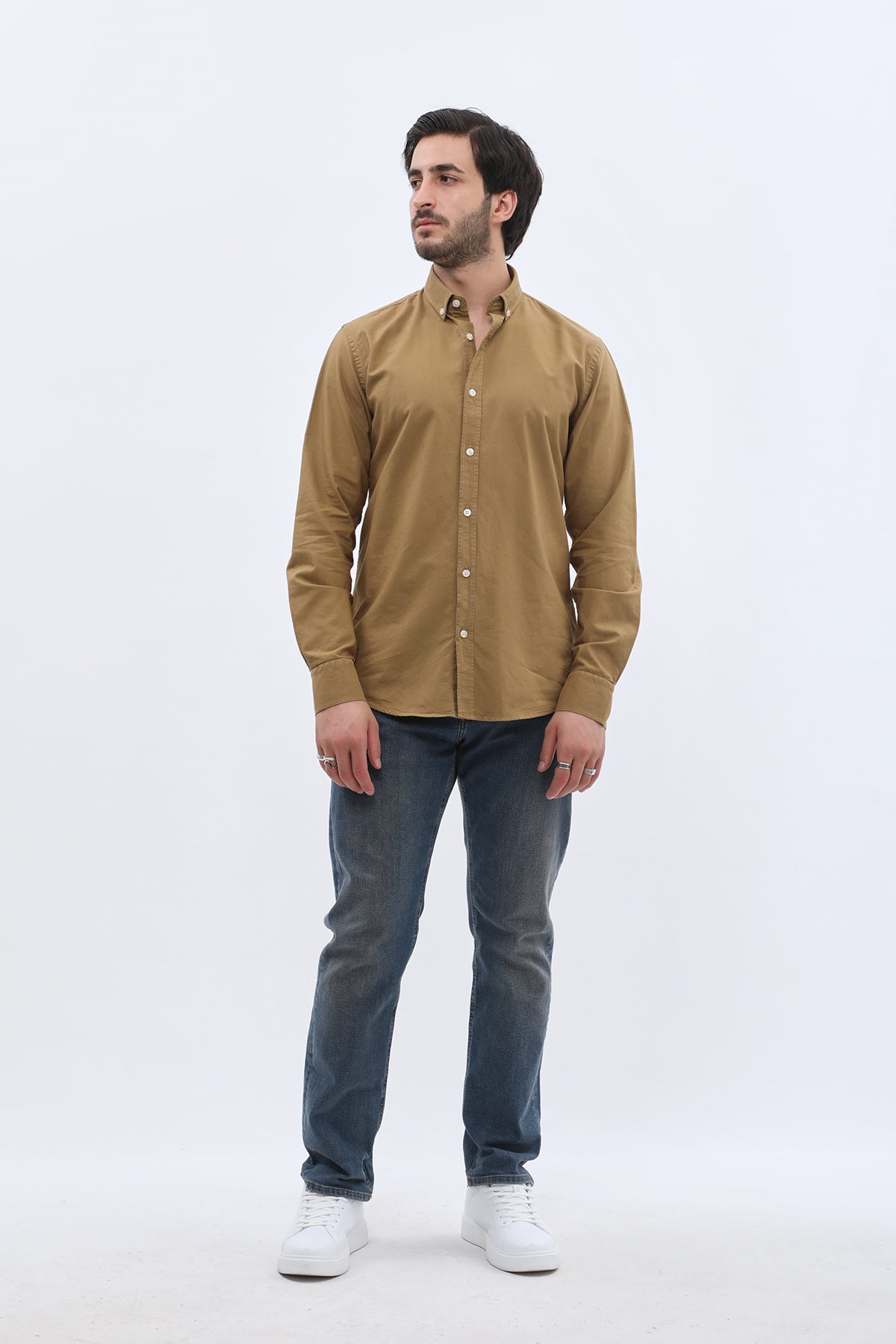SHIRTSPRO Oxford Regular Fit Shirt - Button-Down Collar - Camel
