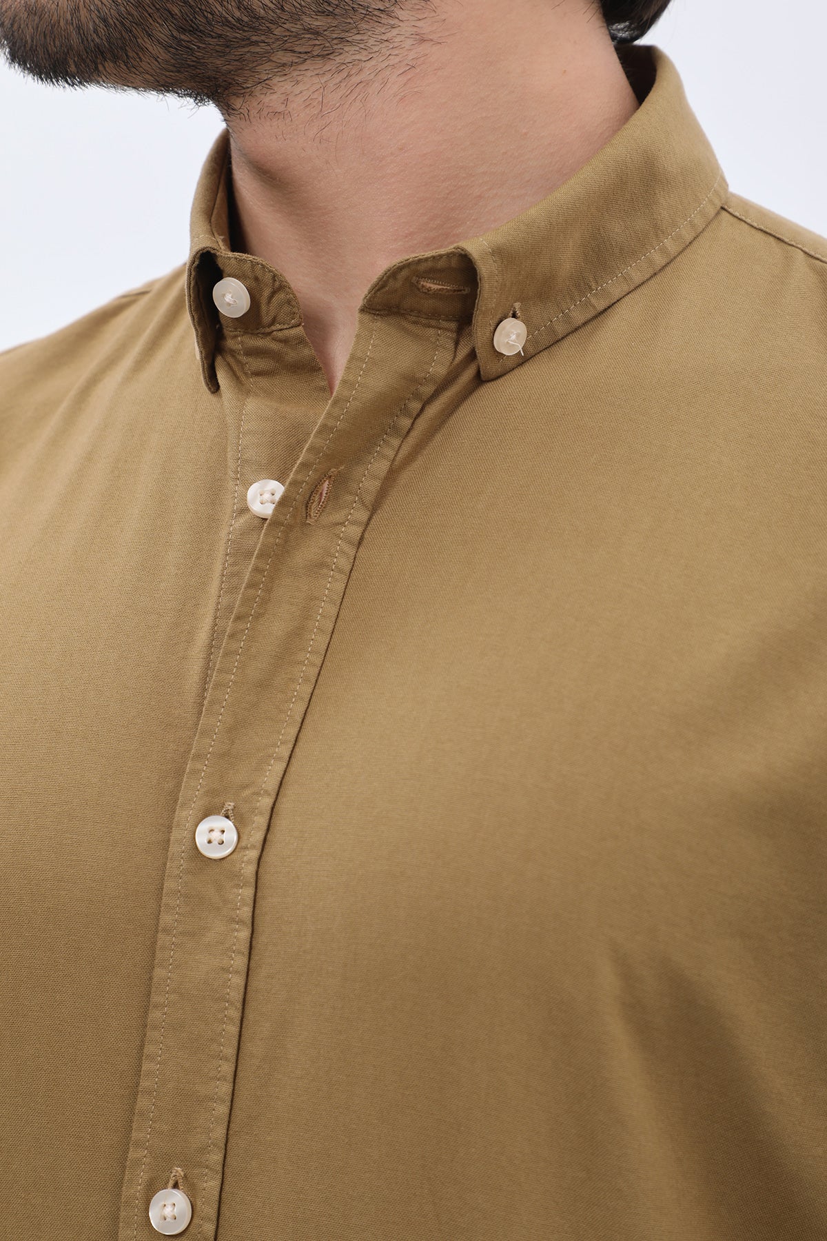 SHIRTSPRO Oxford Regular Fit Shirt - Button-Down Collar - Camel