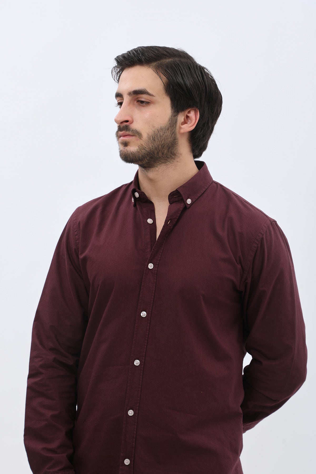 SHIRTSPRO Oxford Regular Fit Shirt - Button-Down Collar - Damson