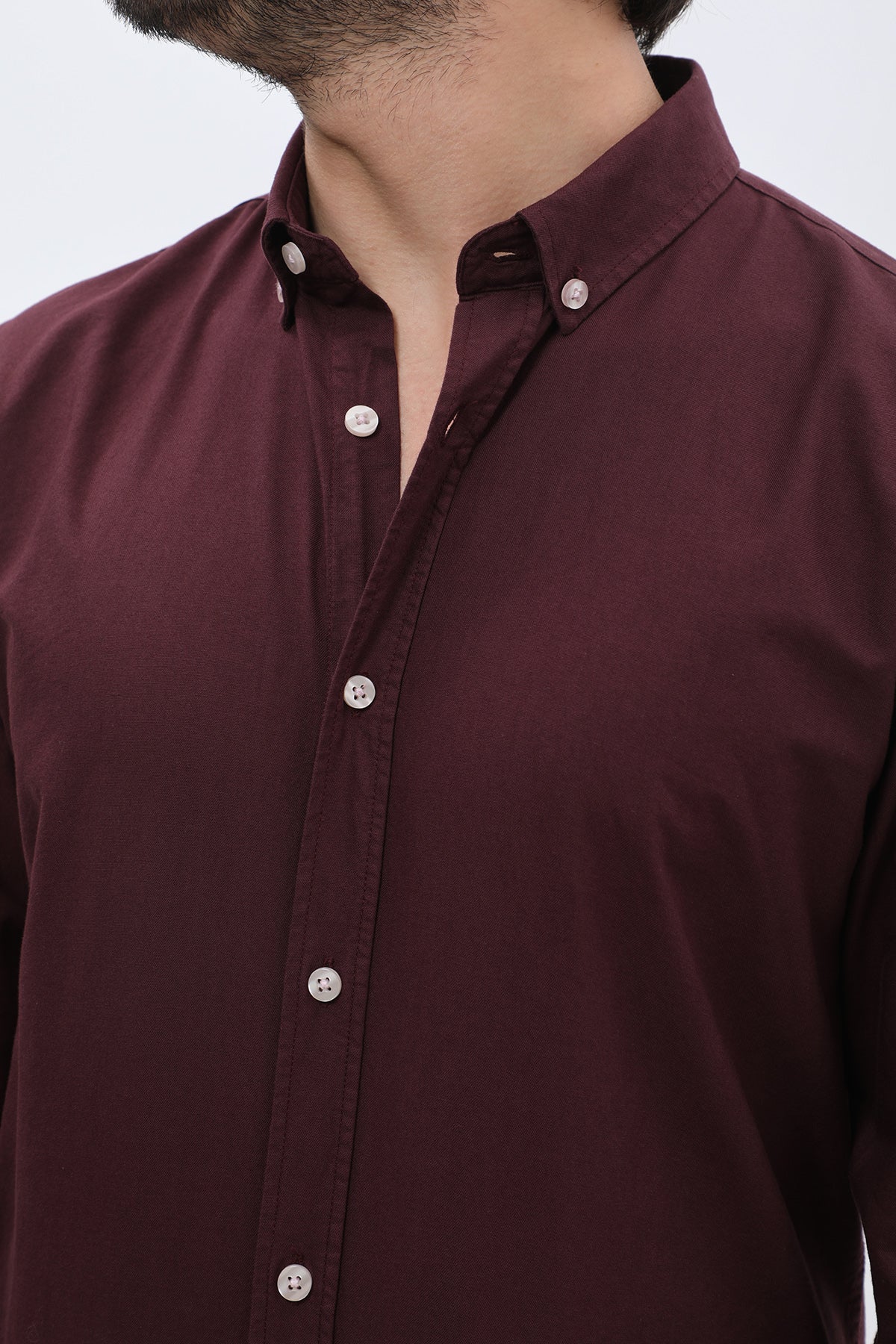 SHIRTSPRO Oxford Regular Fit Shirt - Button-Down Collar - Damson