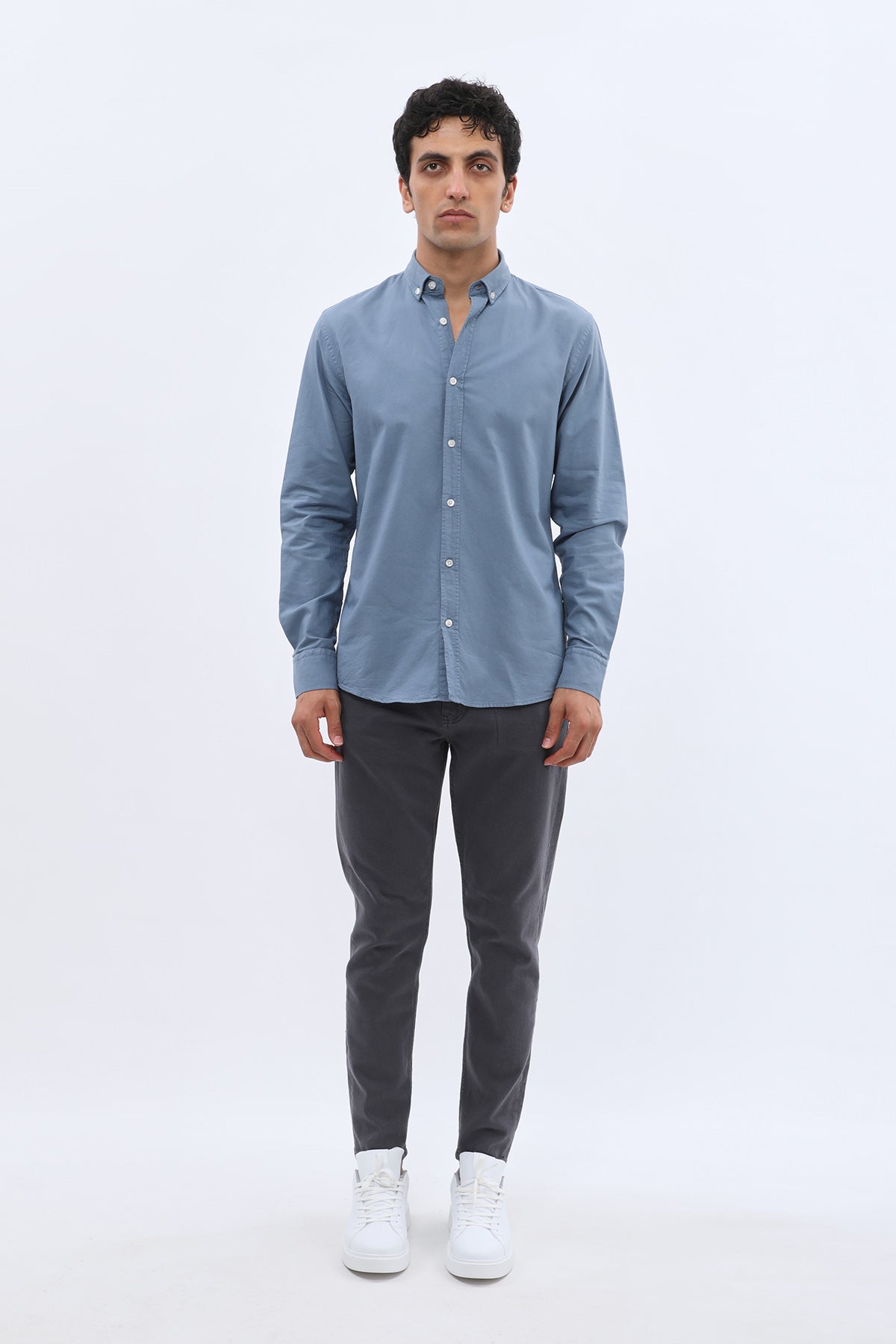 SHIRTSPRO Oxford Regular Fit Shirt - Button-Down Collar - Light Blue