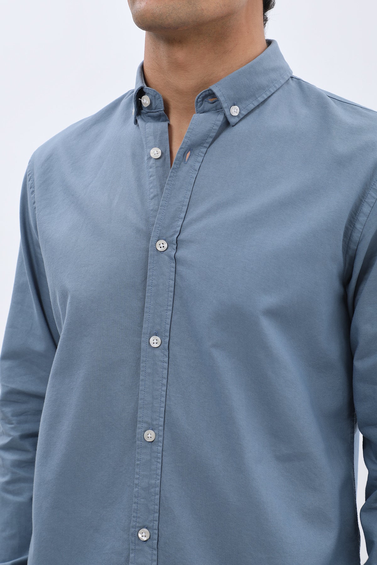 SHIRTSPRO Oxford Regular Fit Shirt - Button-Down Collar - Light Blue