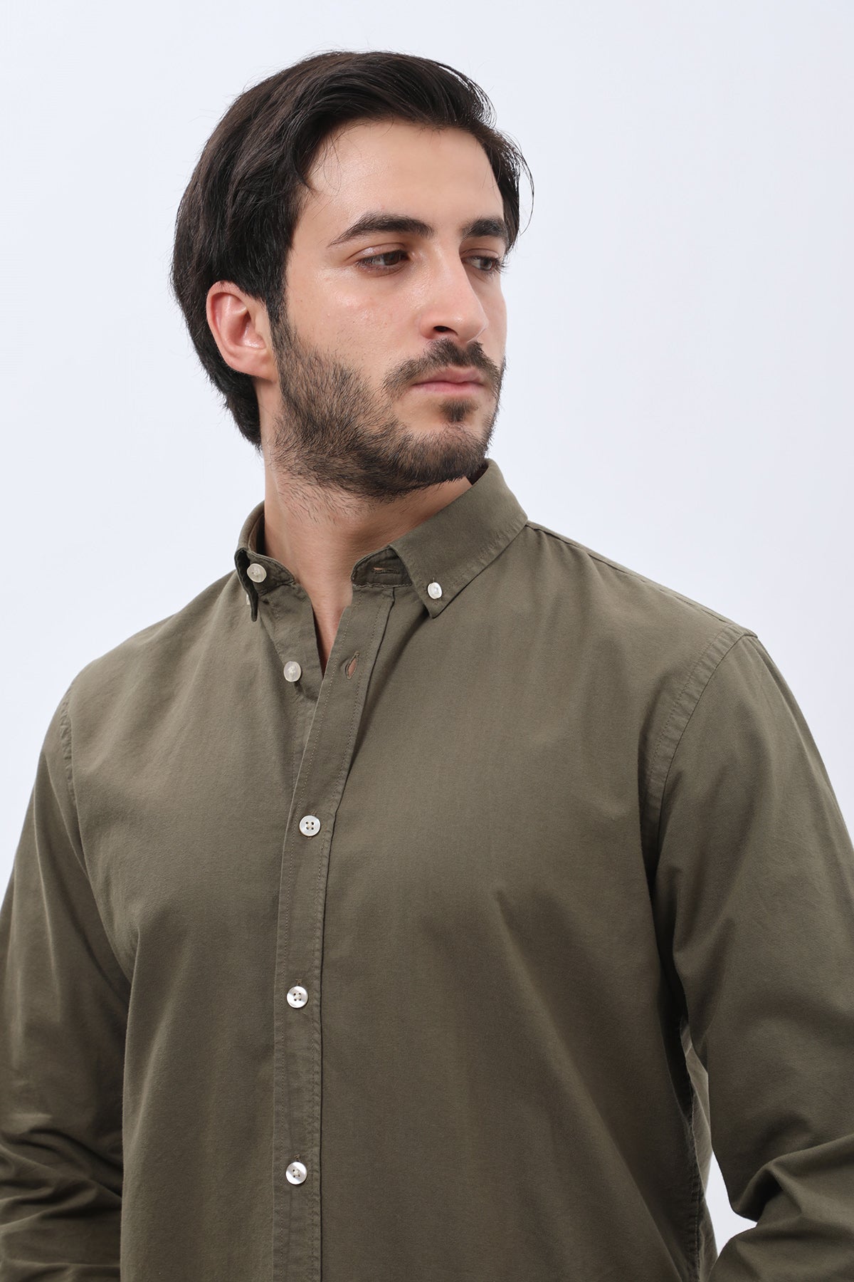 SHIRTSPRO Oxford Regular Fit Shirt - Button-Down Collar - Khaki