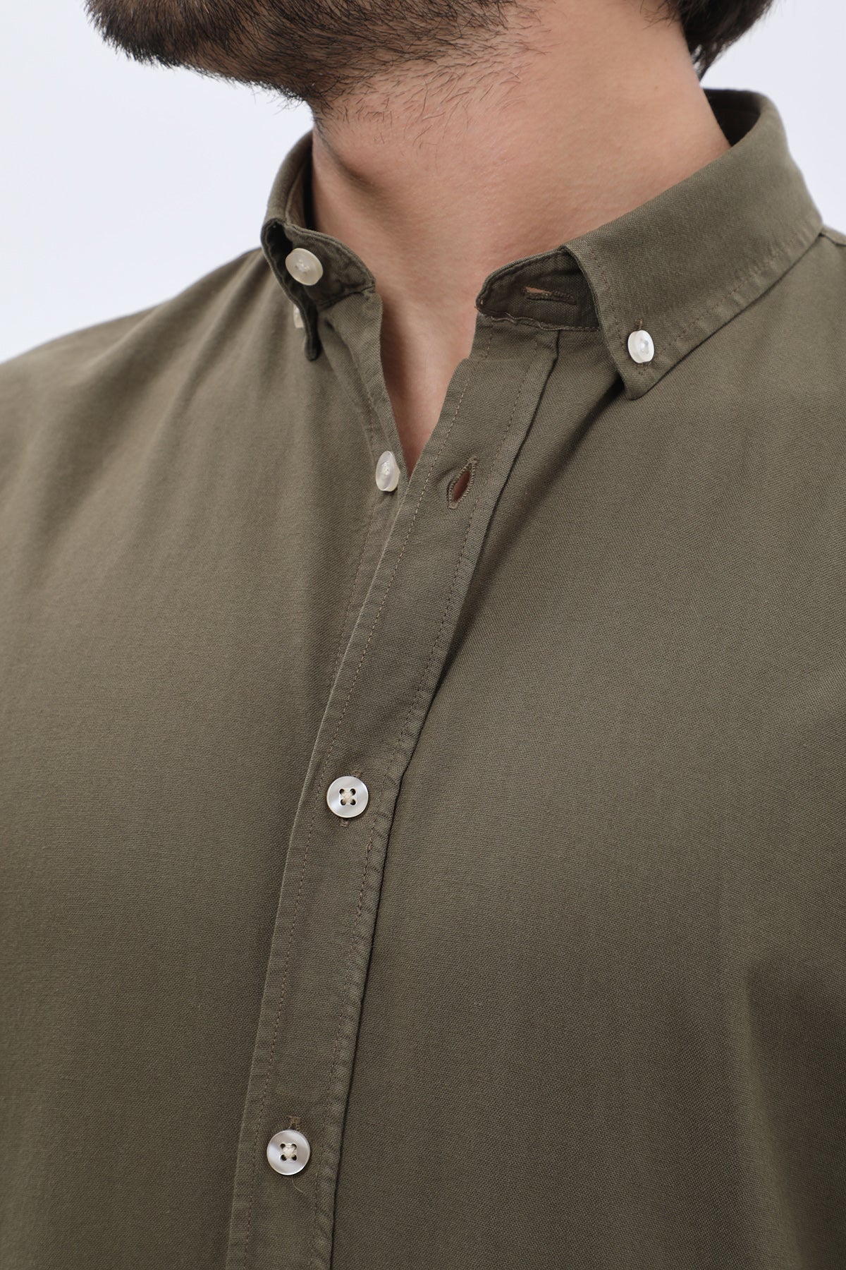 SHIRTSPRO Oxford Regular Fit Shirt - Button-Down Collar - Khaki