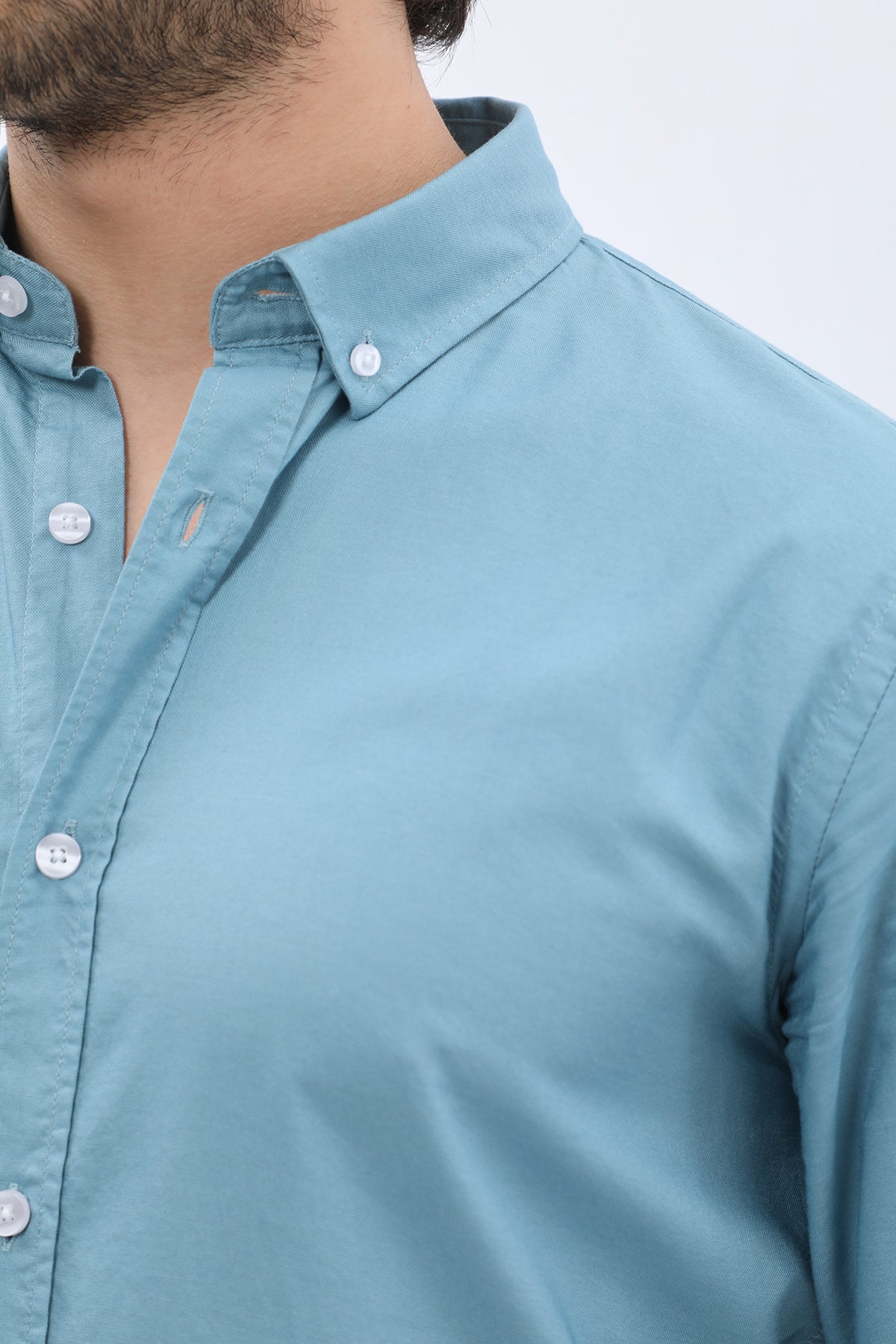 SHIRTSPRO Oxford Regular Fit Shirt - Button-Down Collar - Adriatic