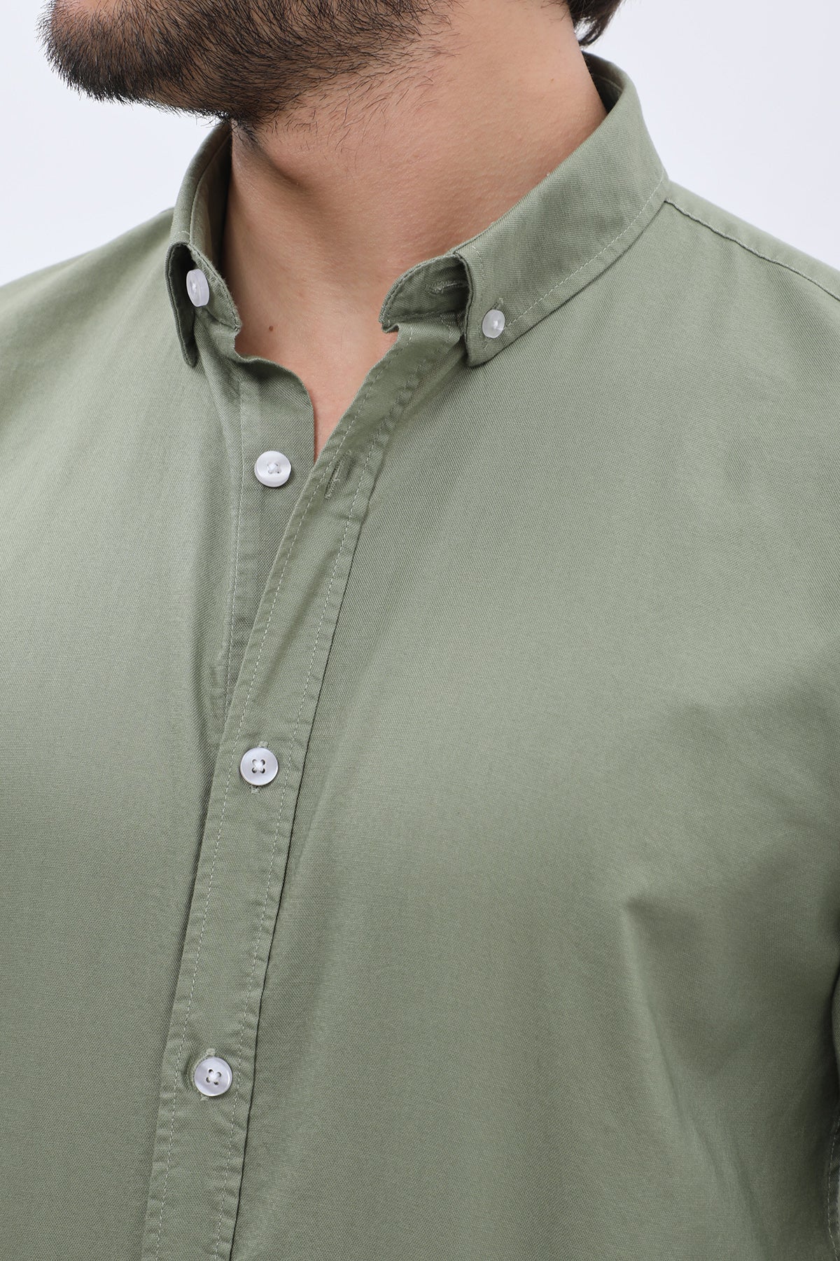SHIRTSPRO Oxford Regular Fit Shirt - Button-Down Collar - Oil Green