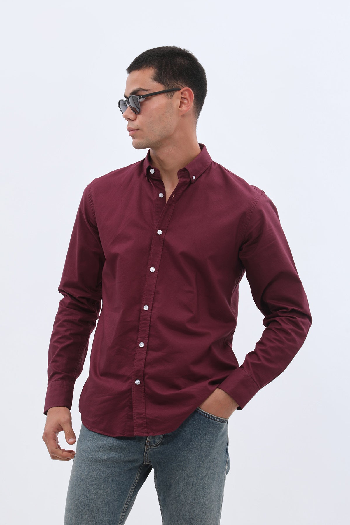 SHIRTSPRO Oxford Regular Fit Shirt - Button-Down Collar - Potent Purple