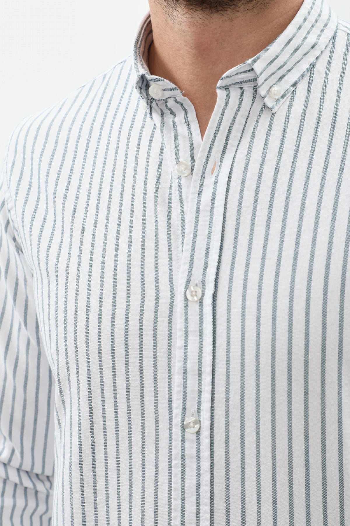 SHIRTSPRO Striped Regular Fit Shirt - Button-Down Collar - Ponderosa Pine
