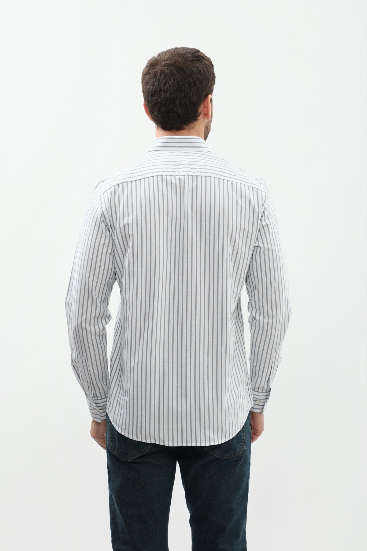 SHIRTSPRO Striped Regular Fit Shirt - Button-Down Collar - Ponderosa Pine