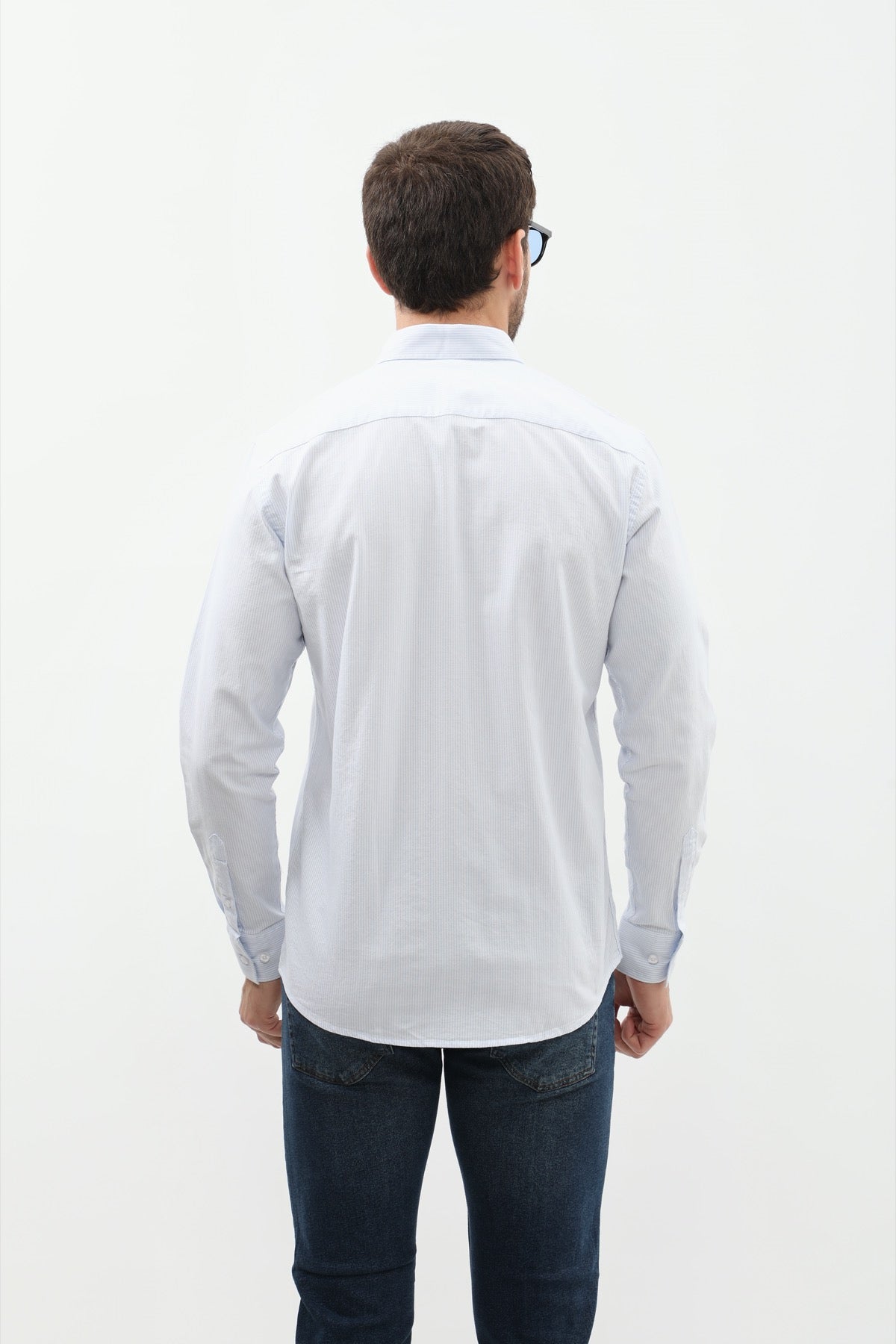 SHIRTSPRO Striped Regular Fit Shirt - Button-Down Collar - Blue