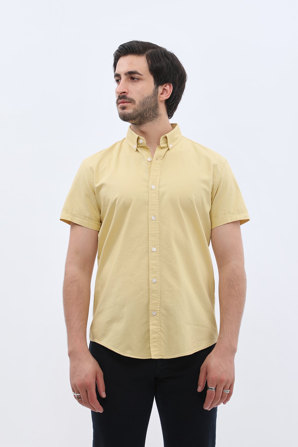 SHIRTSPRO Oxford Regular Fit Short Sleeve Shirt - Button-Down Collar - Cocoon