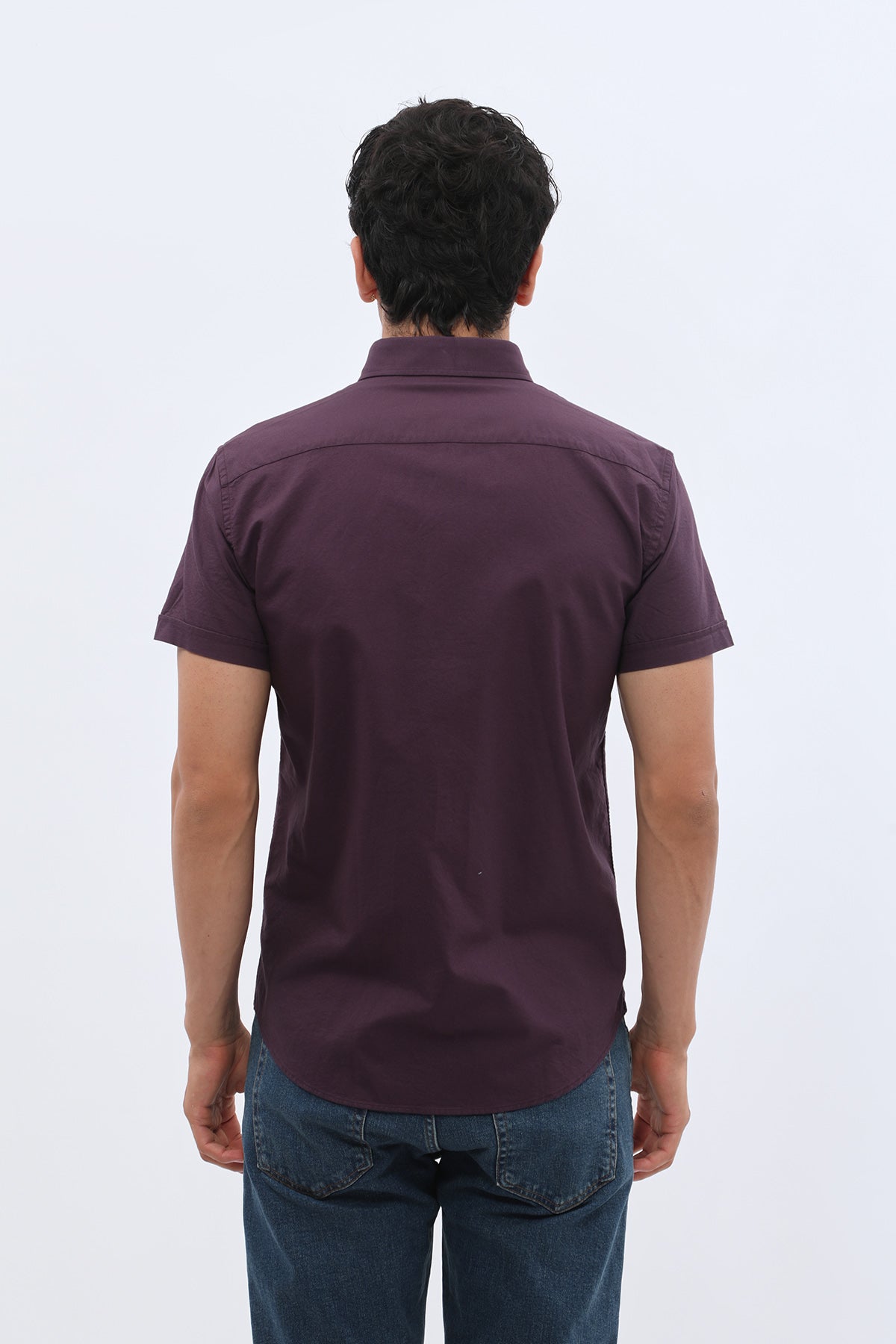SHIRTSPRO Oxford Regular Fit Short Sleeve Shirt - Button-Down Collar - Night Shade