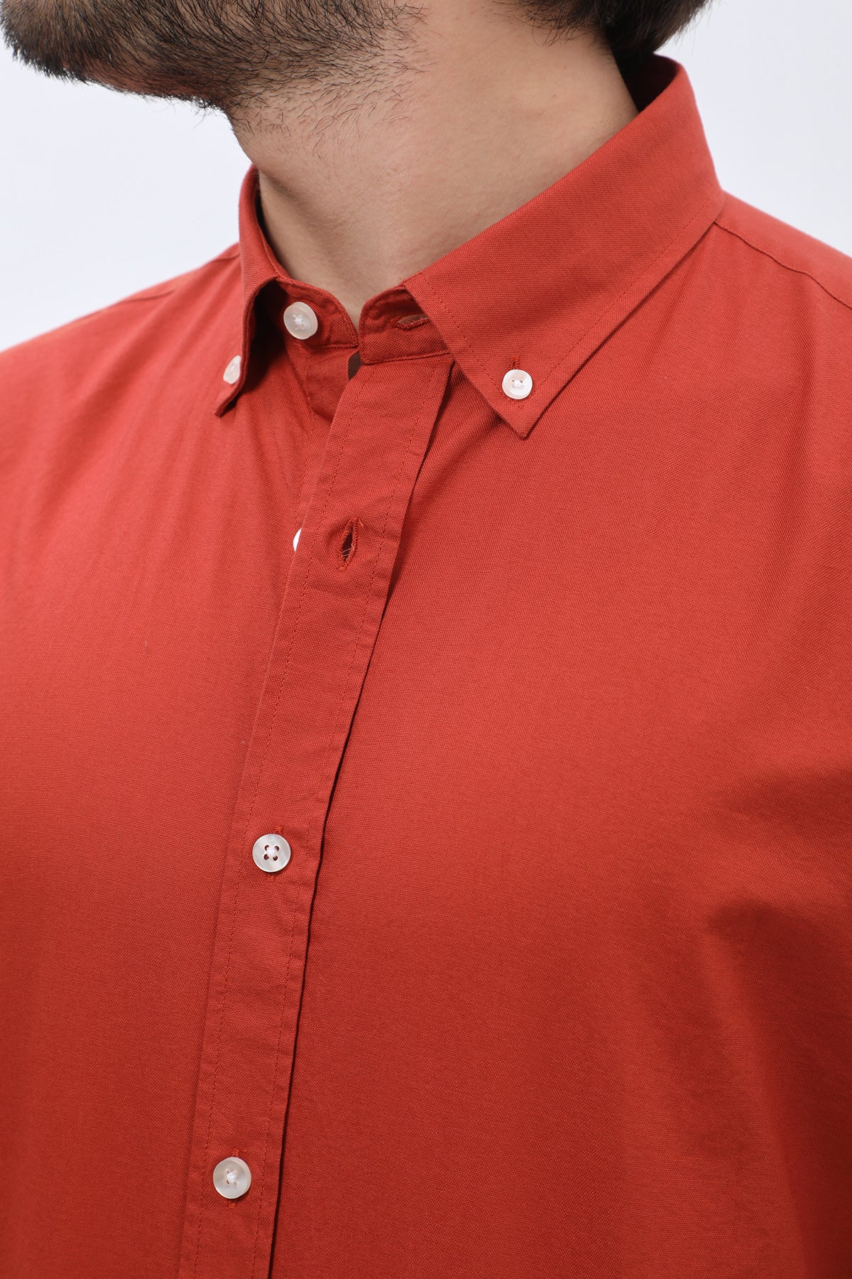 SHIRTSPRO Oxford Regular Fit Short Sleeve Shirt - Button-Down Collar - Picante