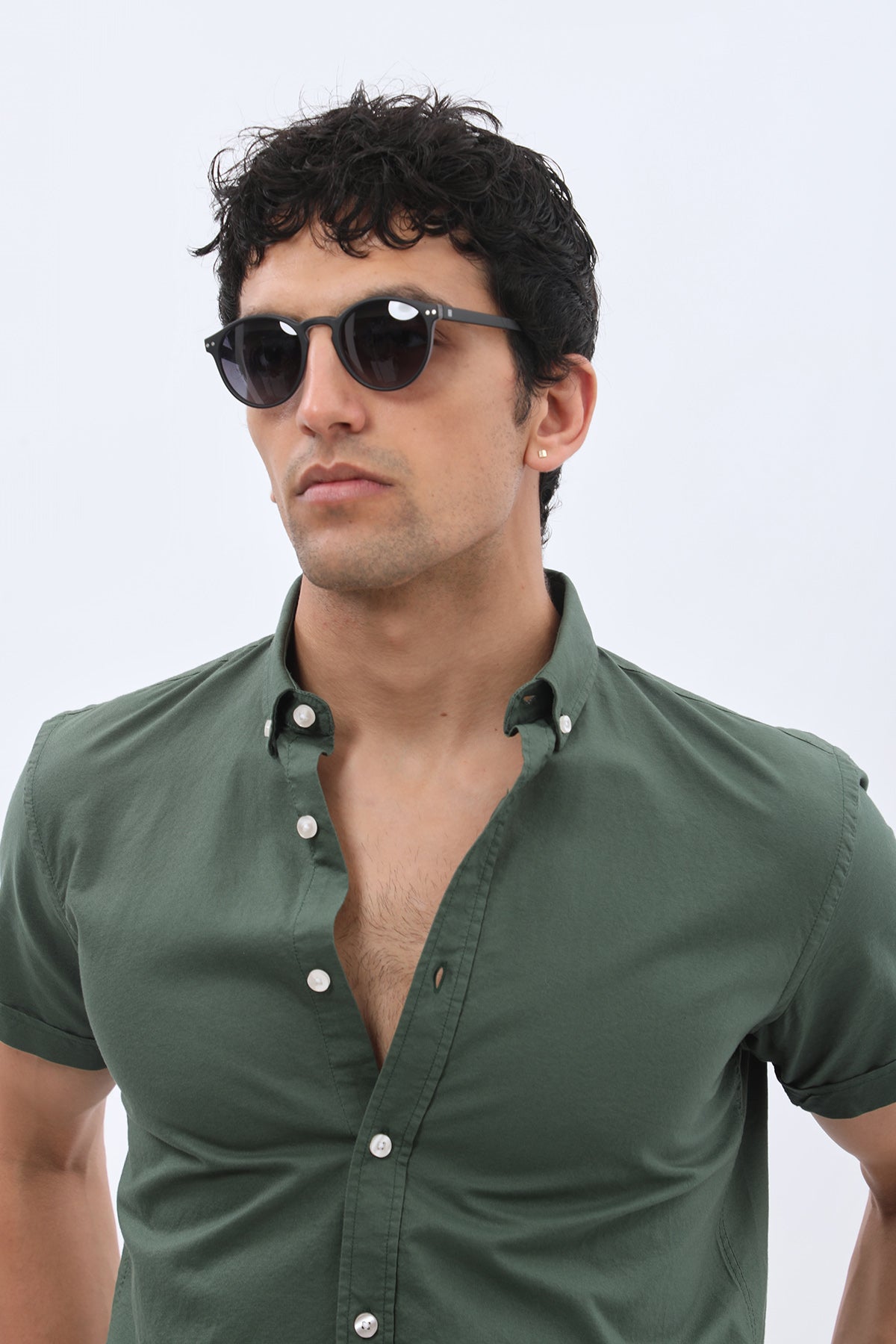 SHIRTSPRO Oxford Regular Fit Short Sleeve Shirt - Button-Down Collar - Mountain View