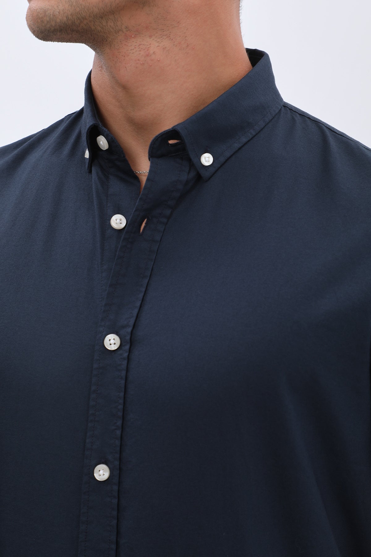SHIRTSPRO Oxford Regular Fit Short Sleeve Shirt - Button-Down Collar - Blue Berry
