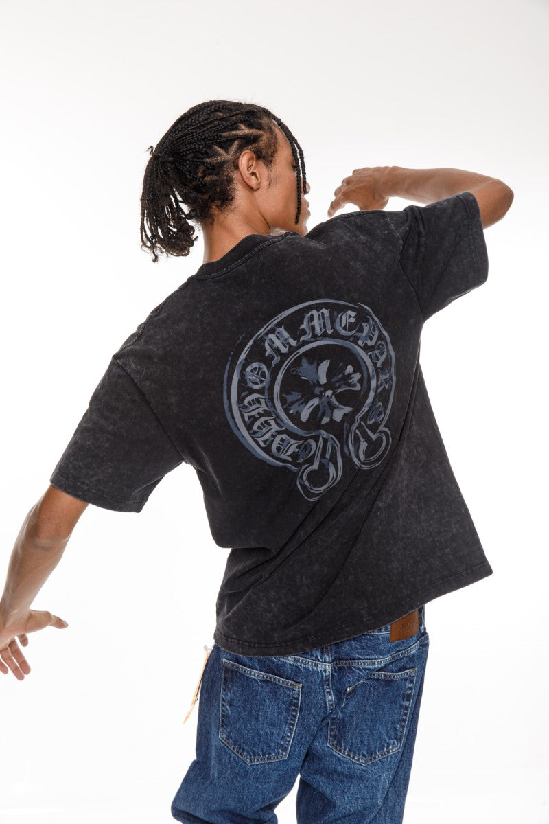 DNM UNITED Black T-Shirt – 100% Cotton - oversized