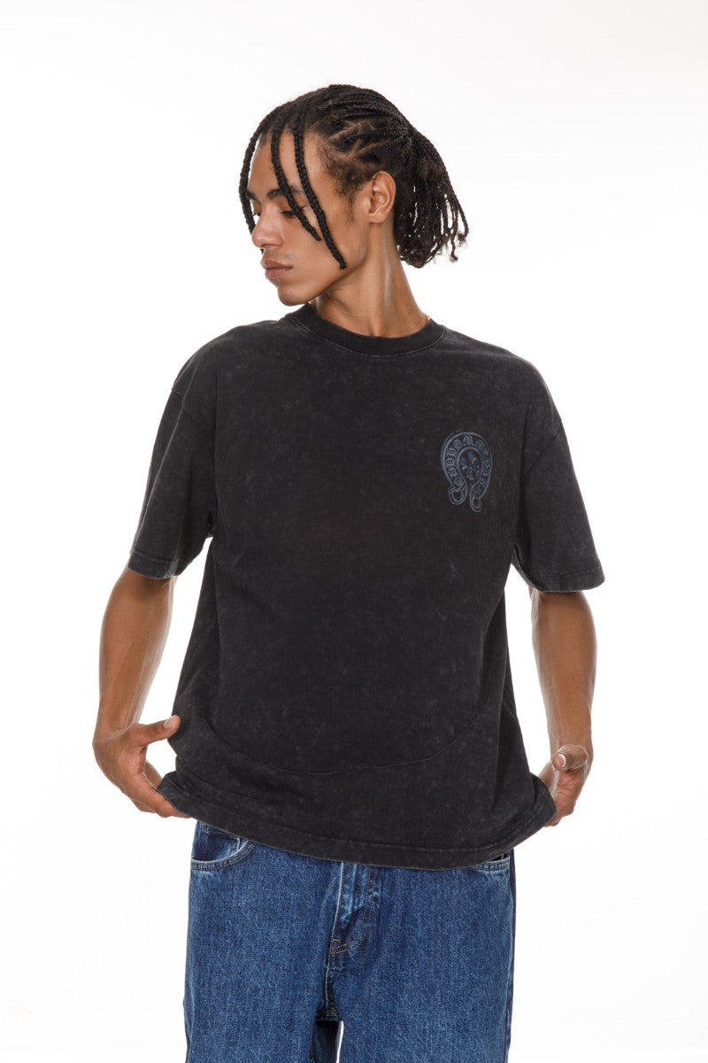 DNM UNITED Black T-Shirt – 100% Cotton - oversized