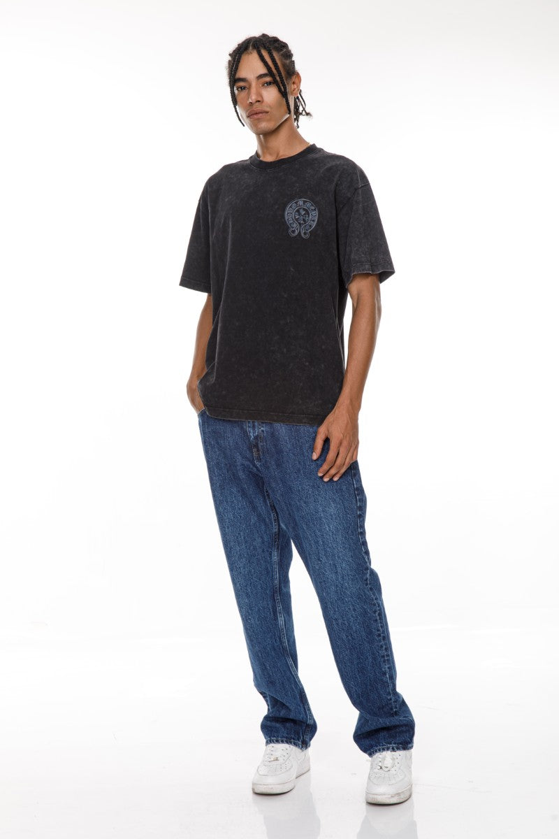 DNM UNITED Black T-Shirt – 100% Cotton - oversized
