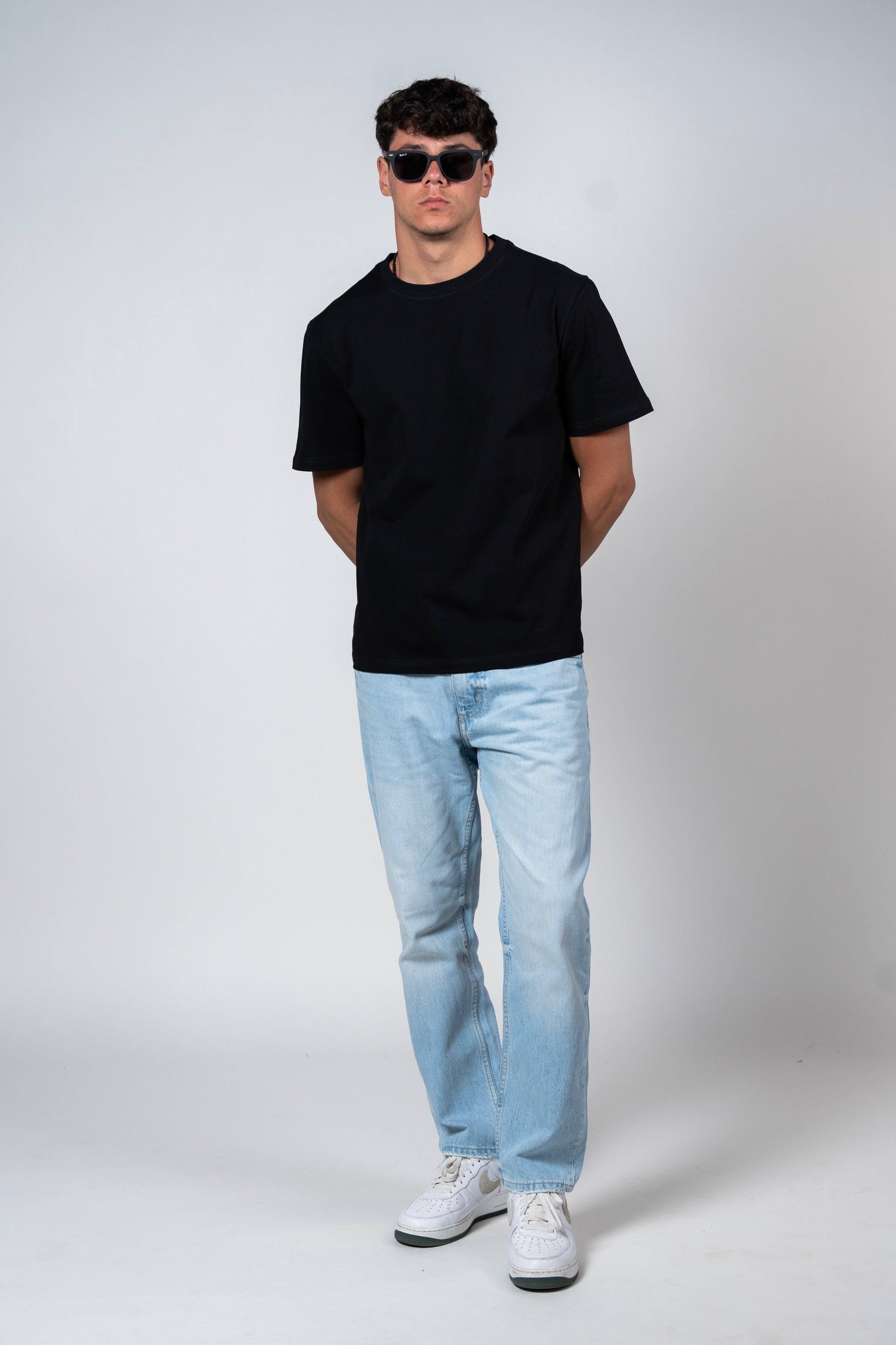 SHIRTSPRO 100% Cotton Regular Fit T-Shirt - Black - oversized