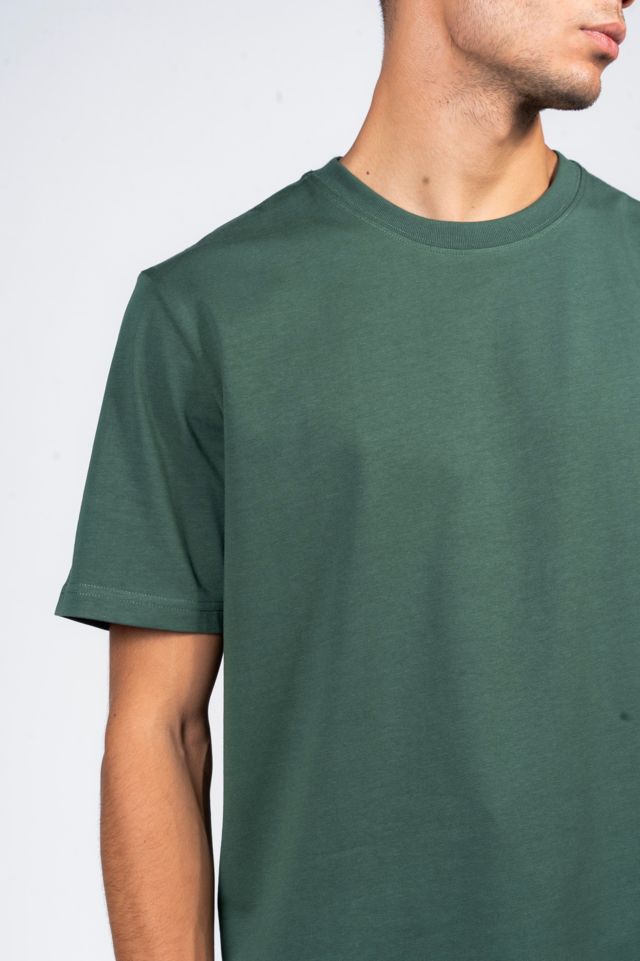 SHIRTSPRO 100% Cotton Regular Fit T-Shirt - Green