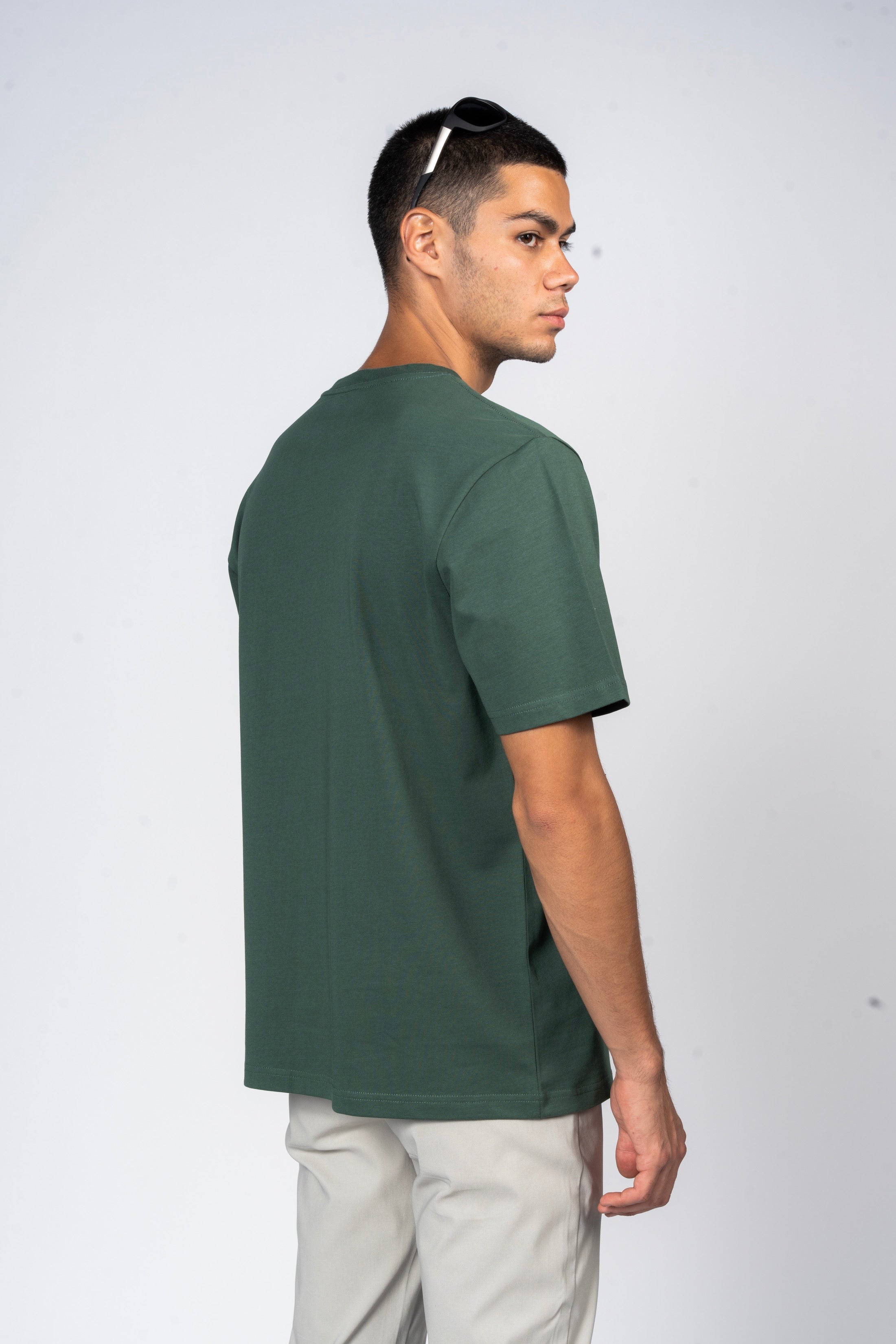 SHIRTSPRO 100% Cotton Regular Fit T-Shirt - Green