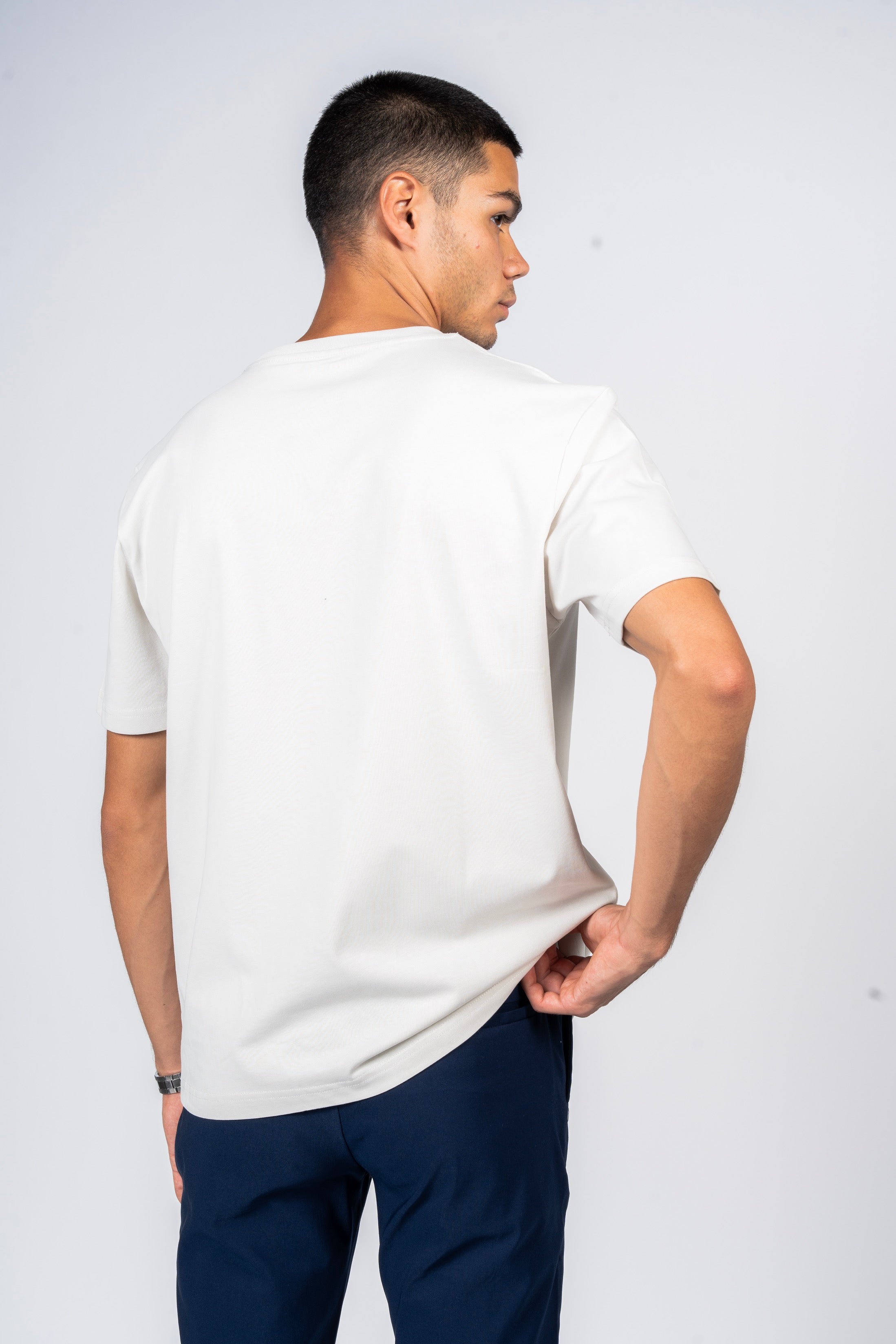 SHIRTSPRO 100% Cotton Regular Fit T-Shirt - Light Beige