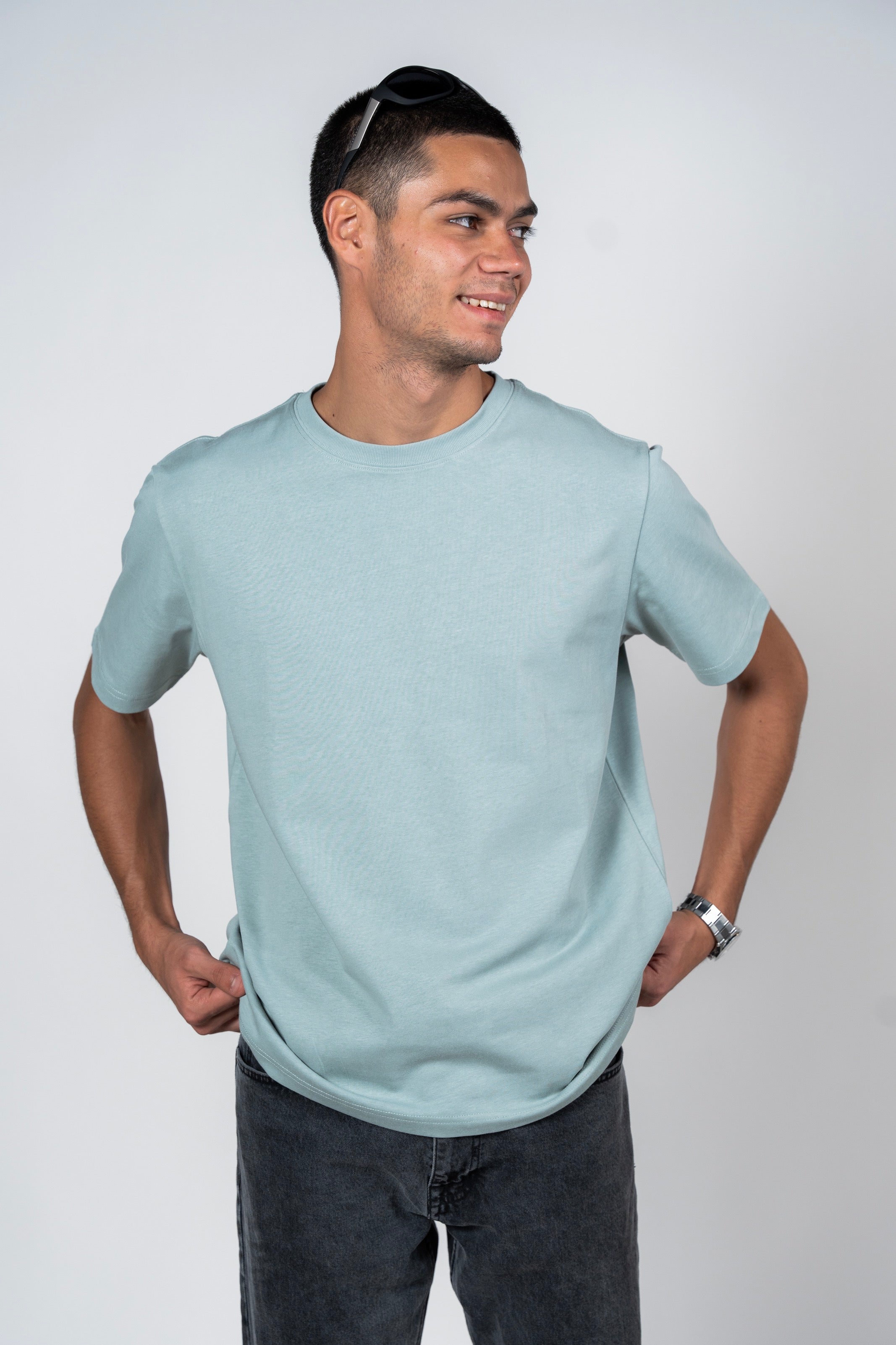 SHIRTSPRO 100% Cotton Regular Fit T-Shirt - Light Green