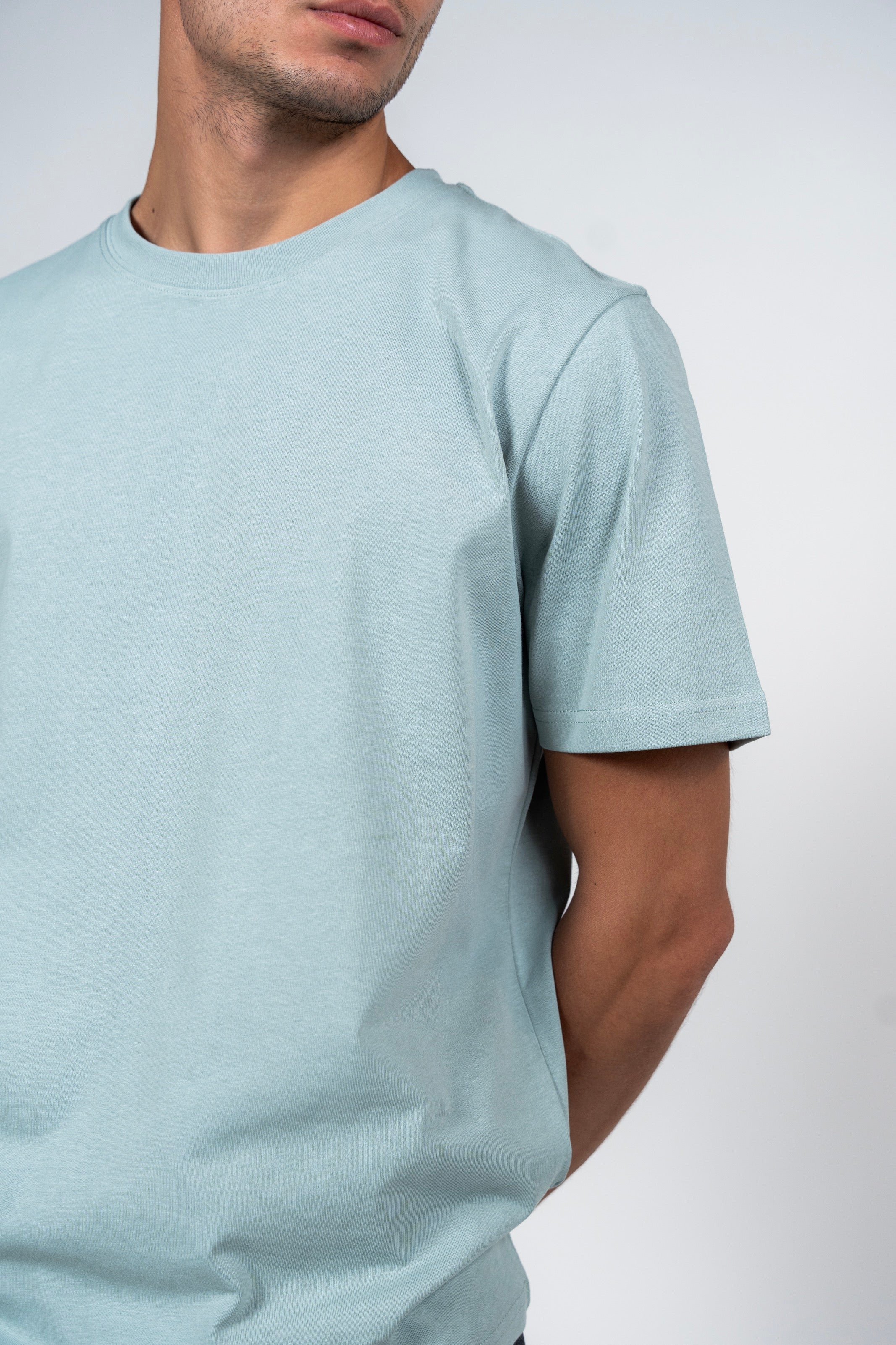 SHIRTSPRO 100% Cotton Regular Fit T-Shirt - Light Green