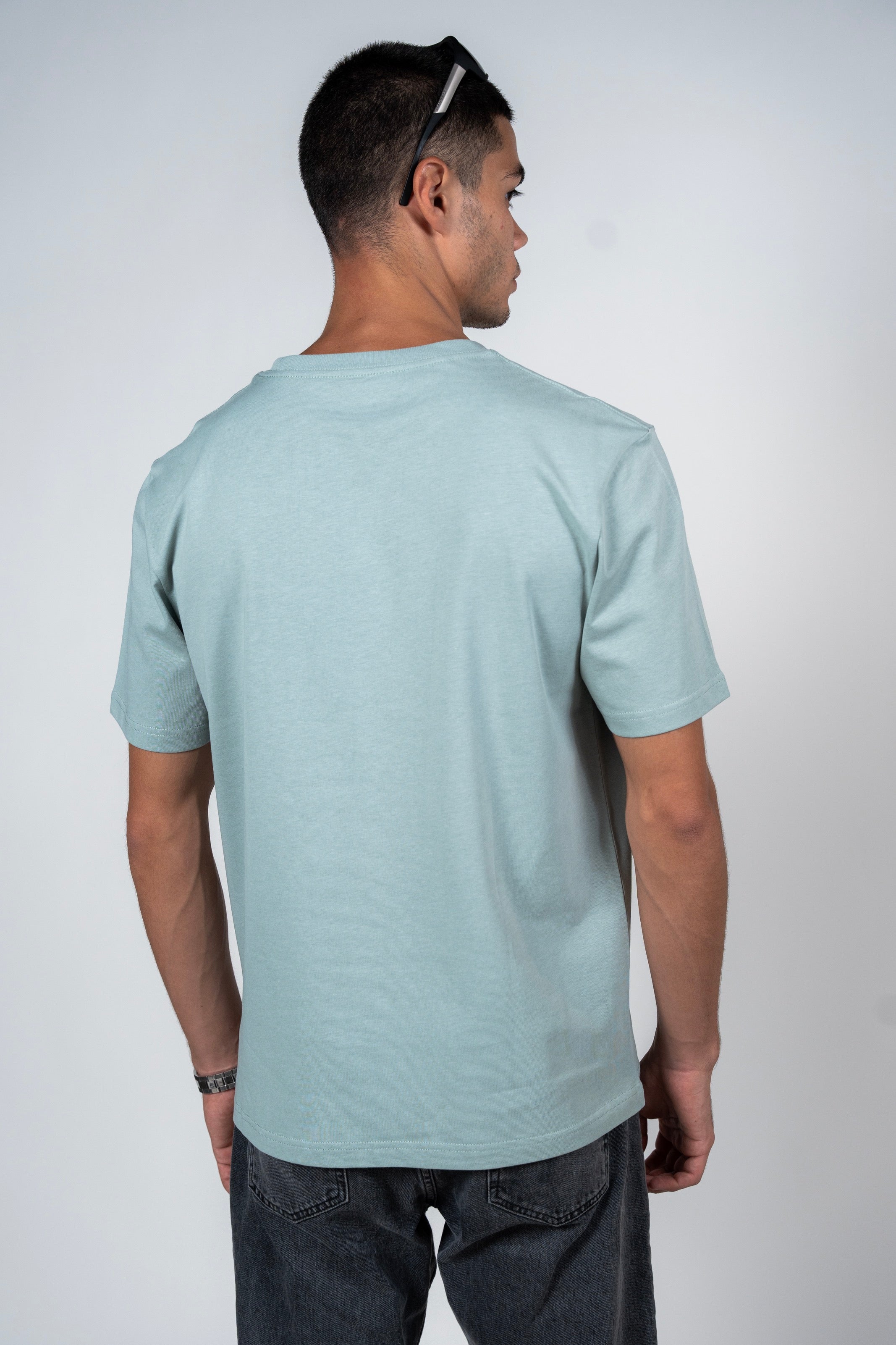 SHIRTSPRO 100% Cotton Regular Fit T-Shirt - Light Green - oversized