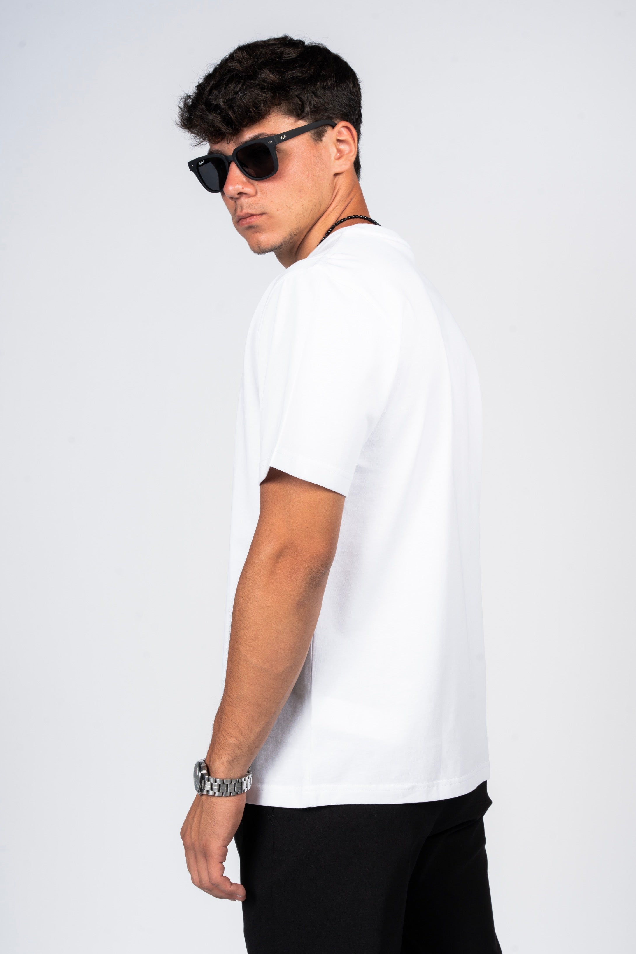 SHIRTSPRO 100% Cotton Regular Fit T-Shirt - White
