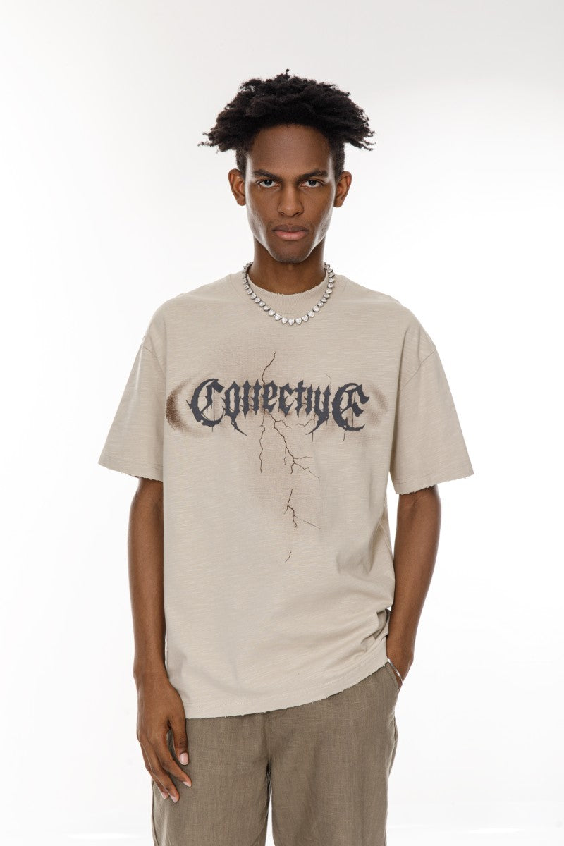 DNM UNITED Beige T-Shirt – 100% Cotton - oversized