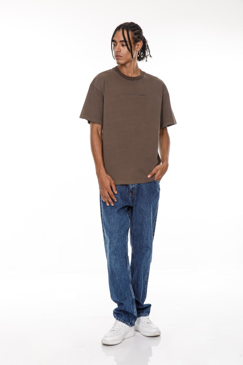 DNM UNITED Coffee T-Shirt – 100% Cotton - oversized