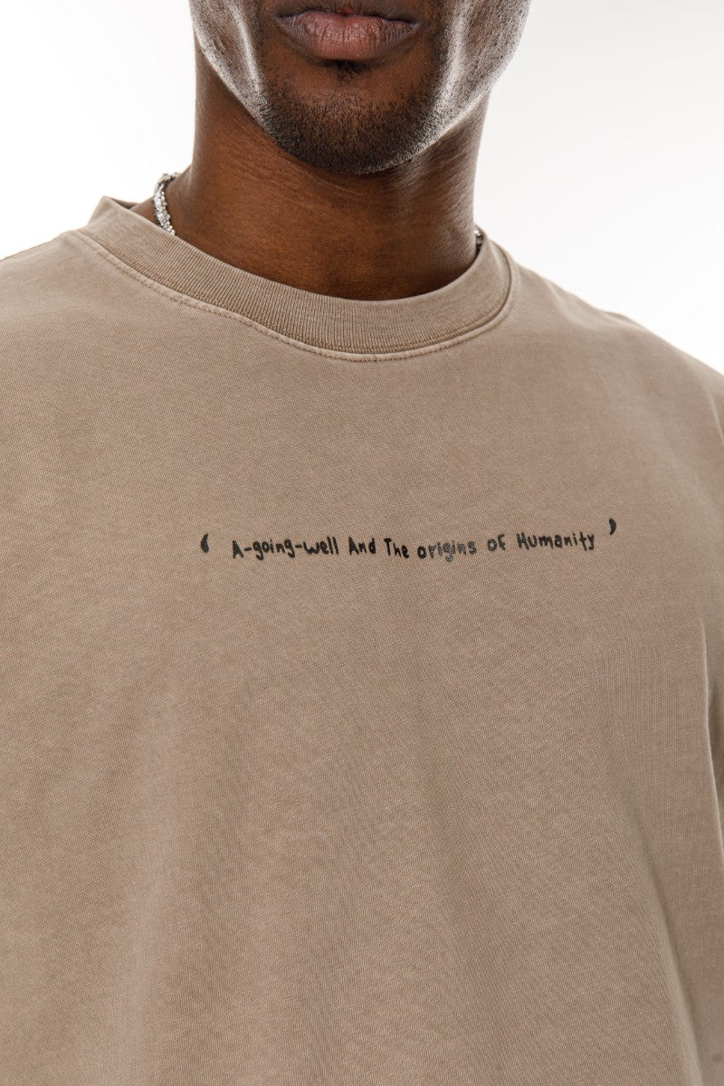 DNM UNITED Khaki T-Shirt – 100% Cotton - oversized