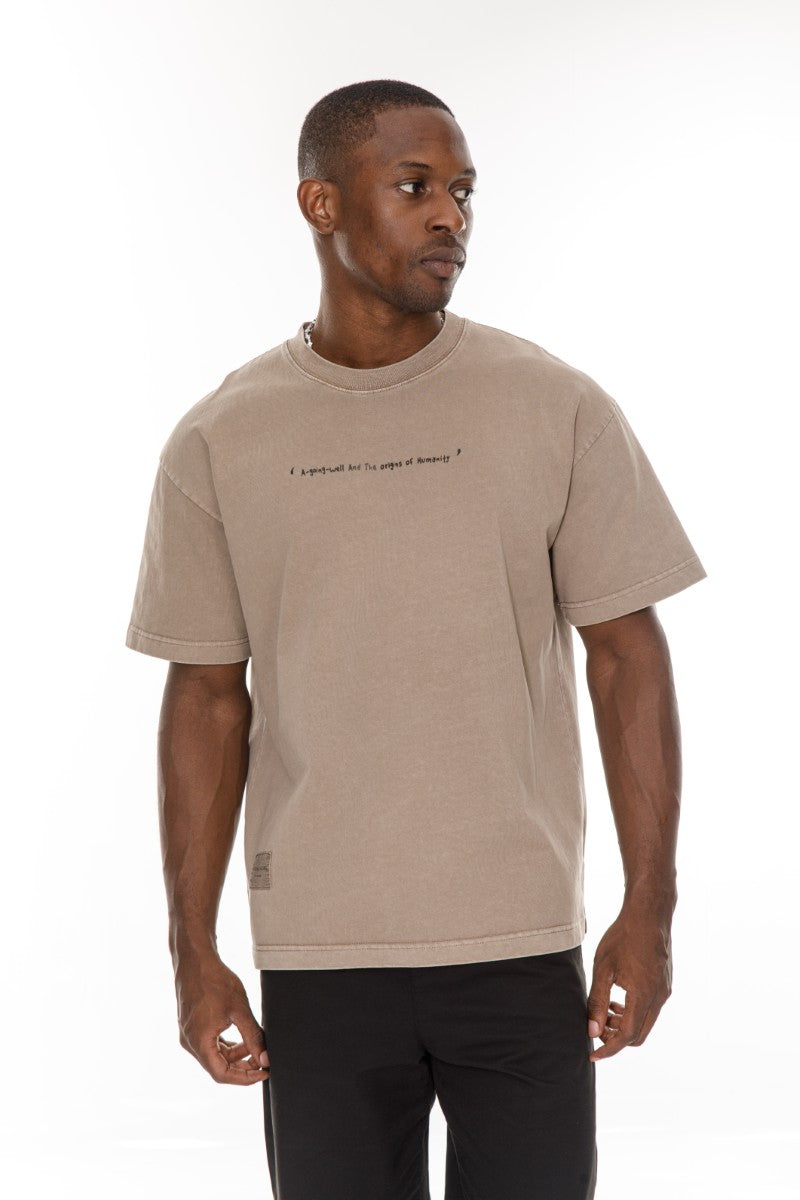 DNM UNITED Khaki T-Shirt – 100% Cotton - oversized