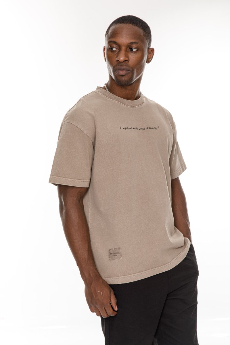 DNM UNITED Khaki T-Shirt – 100% Cotton - oversized