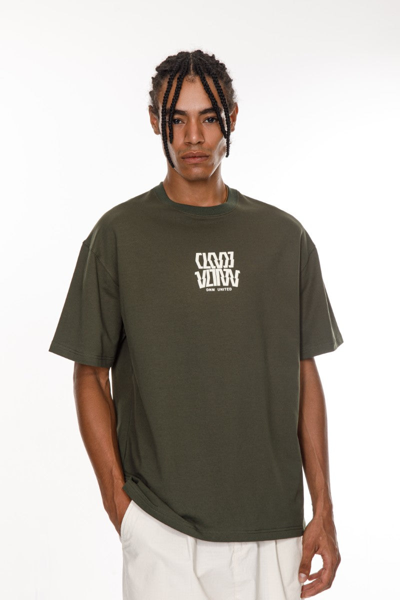 DNM UNITED Dark Green T-Shirt - oversized