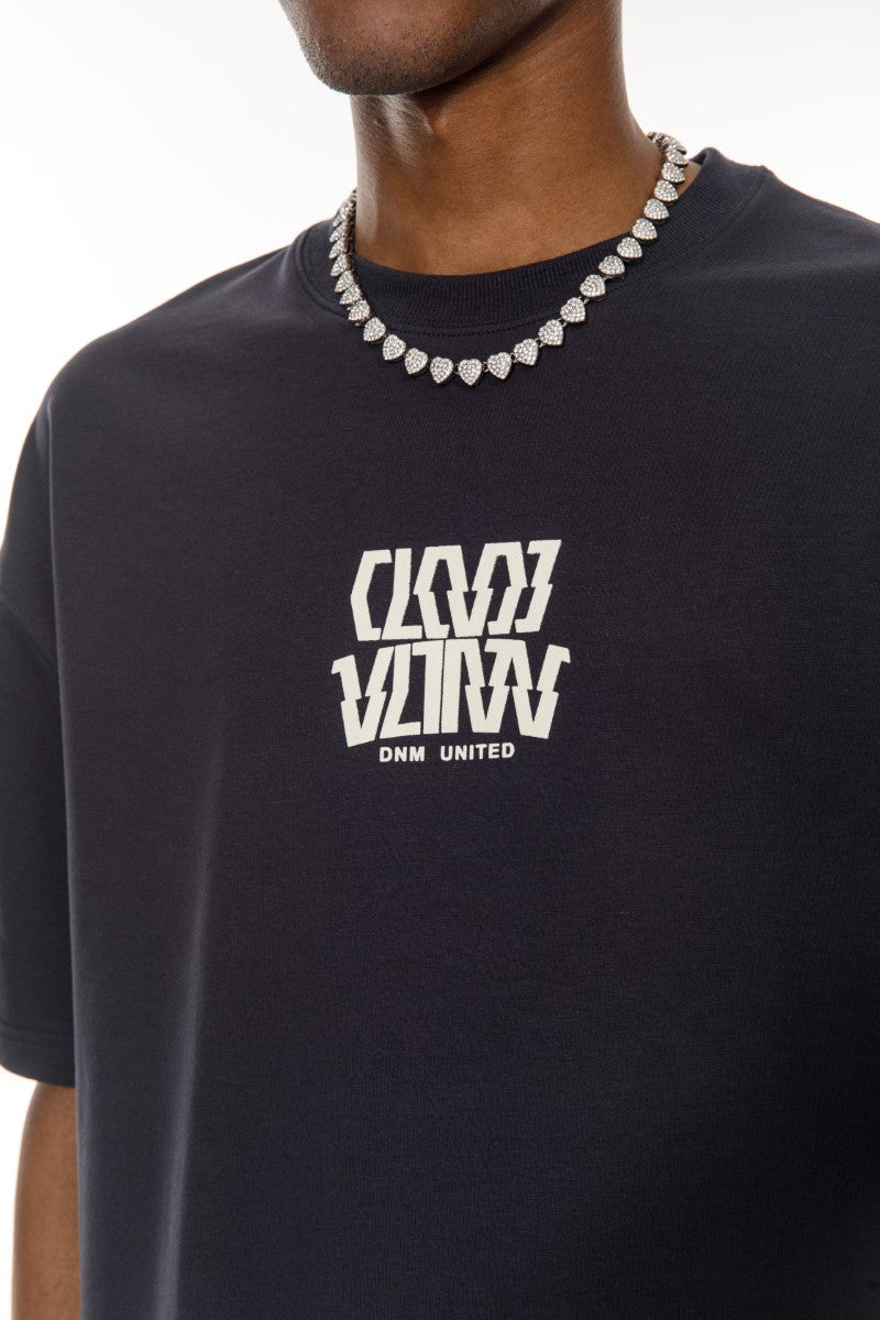 DNM UNITED Navy T-Shirt - oversized
