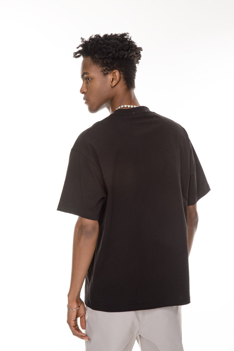 DNM UNITED Black T-Shirt %100 COTTON - oversized