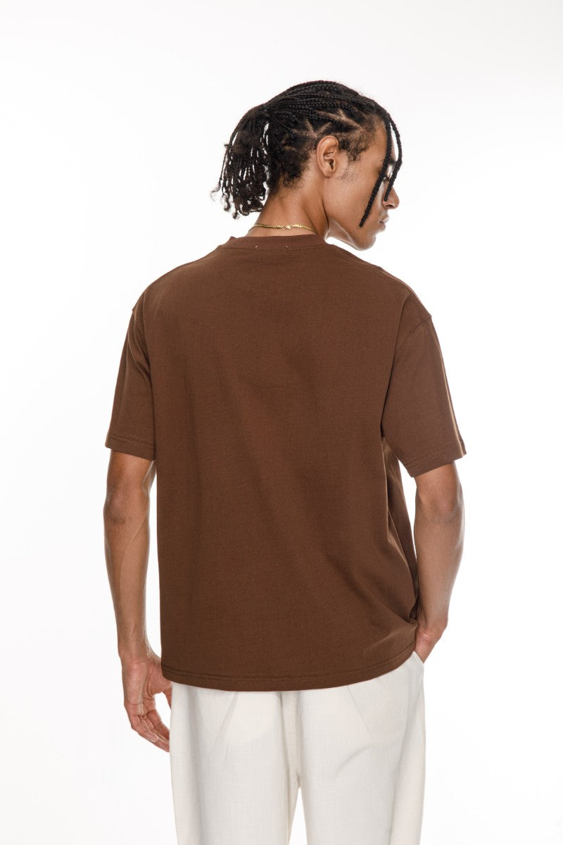 DNM UNITED Brown T-Shirt %100 COTTON - oversized