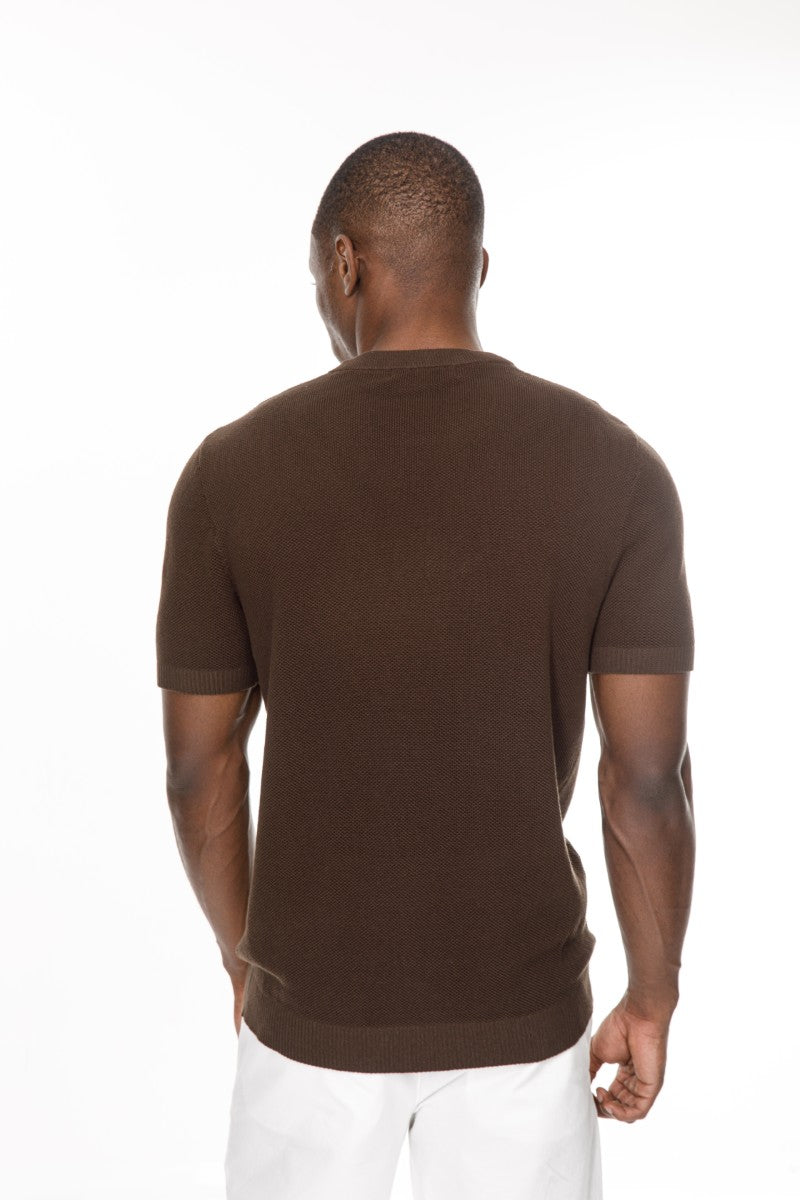 DNM UNITED Brown T-Shirt – 100% Cotton - old money