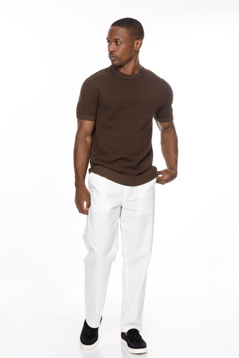DNM UNITED Brown T-Shirt – 100% Cotton - old money