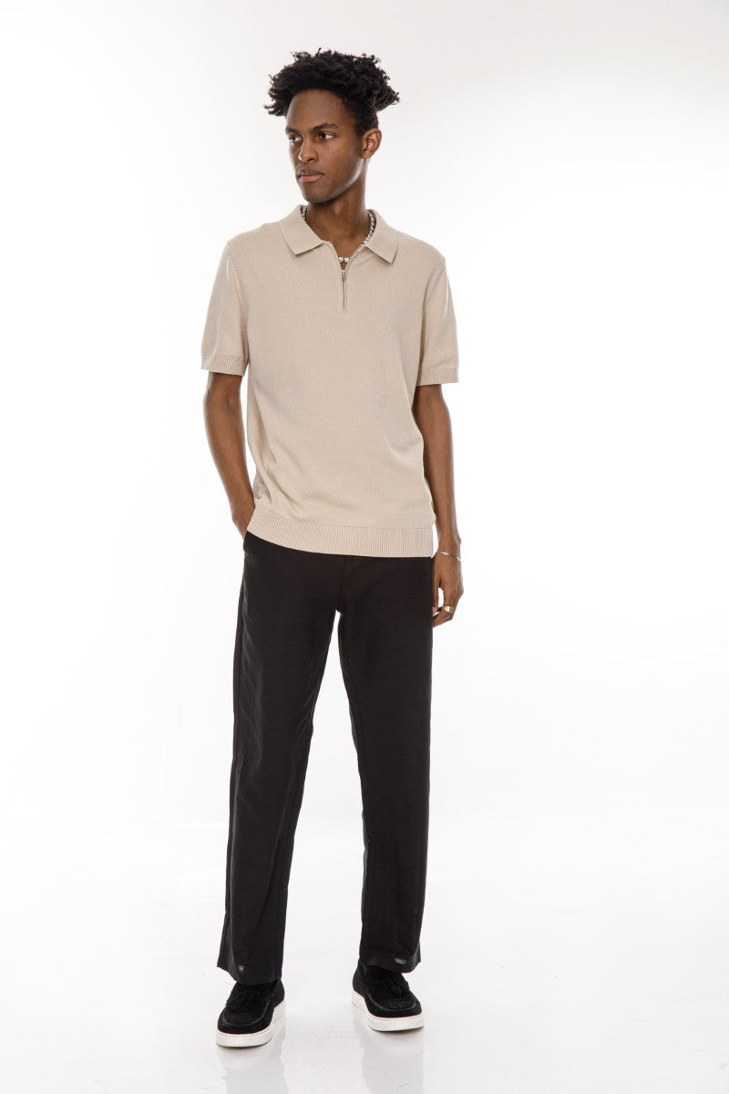 DNM UNITED Beige T-Shirt – 100% Cotton - Old Money